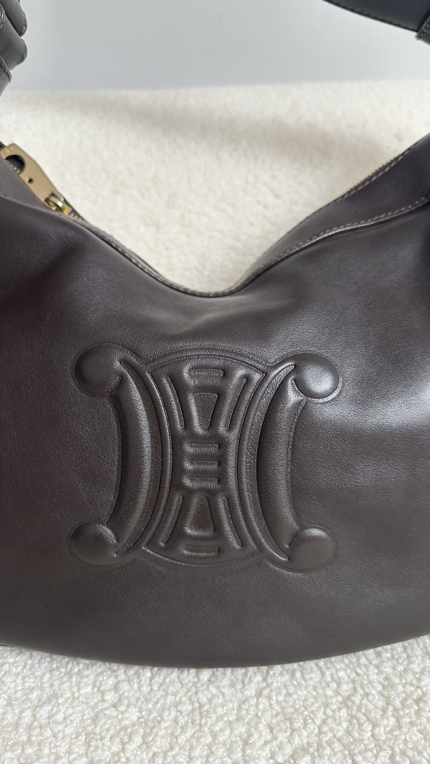 Celine czekoladowa vintage torebka - obrazek 3