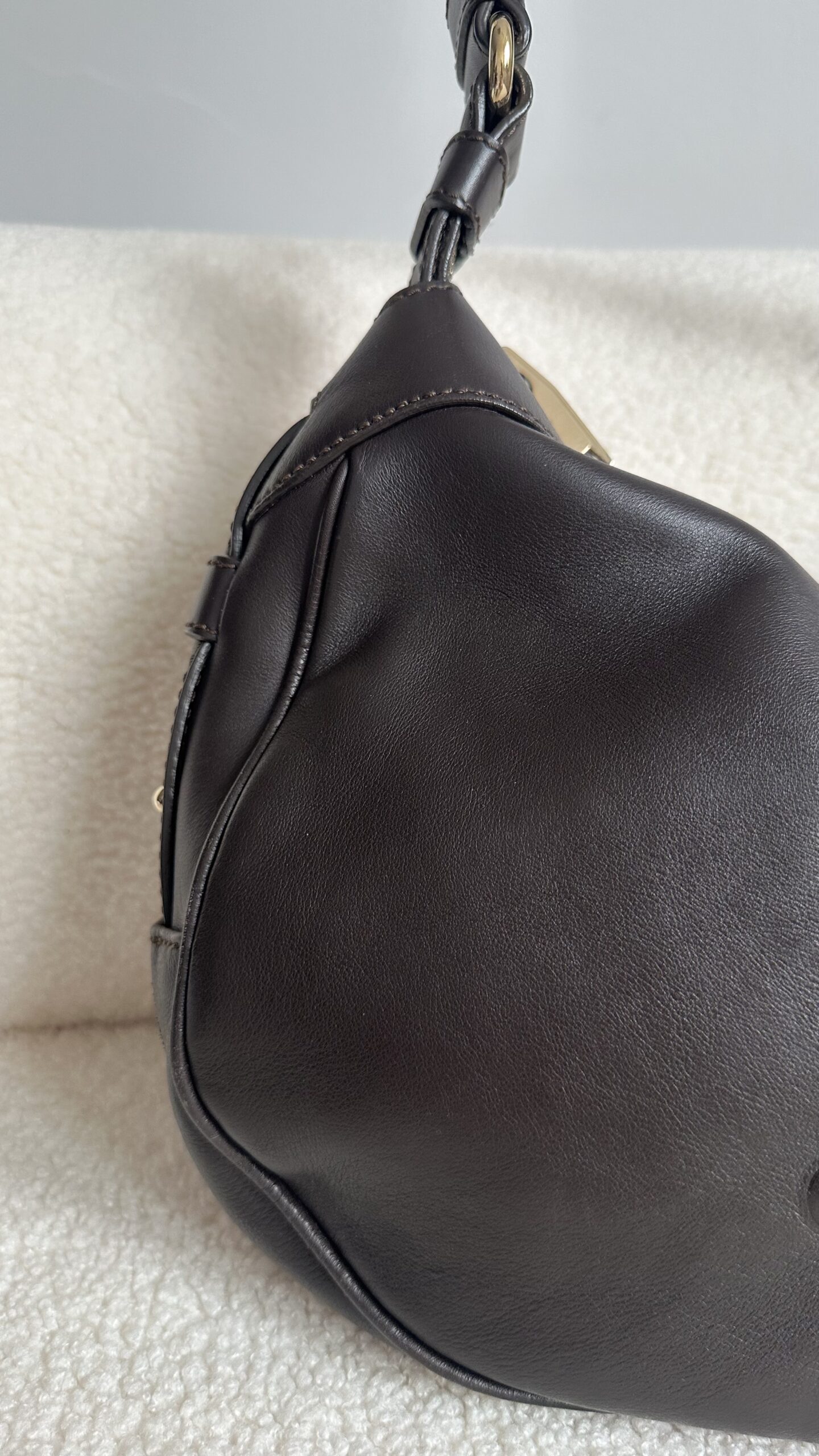 Celine czekoladowa vintage torebka - obrazek 4