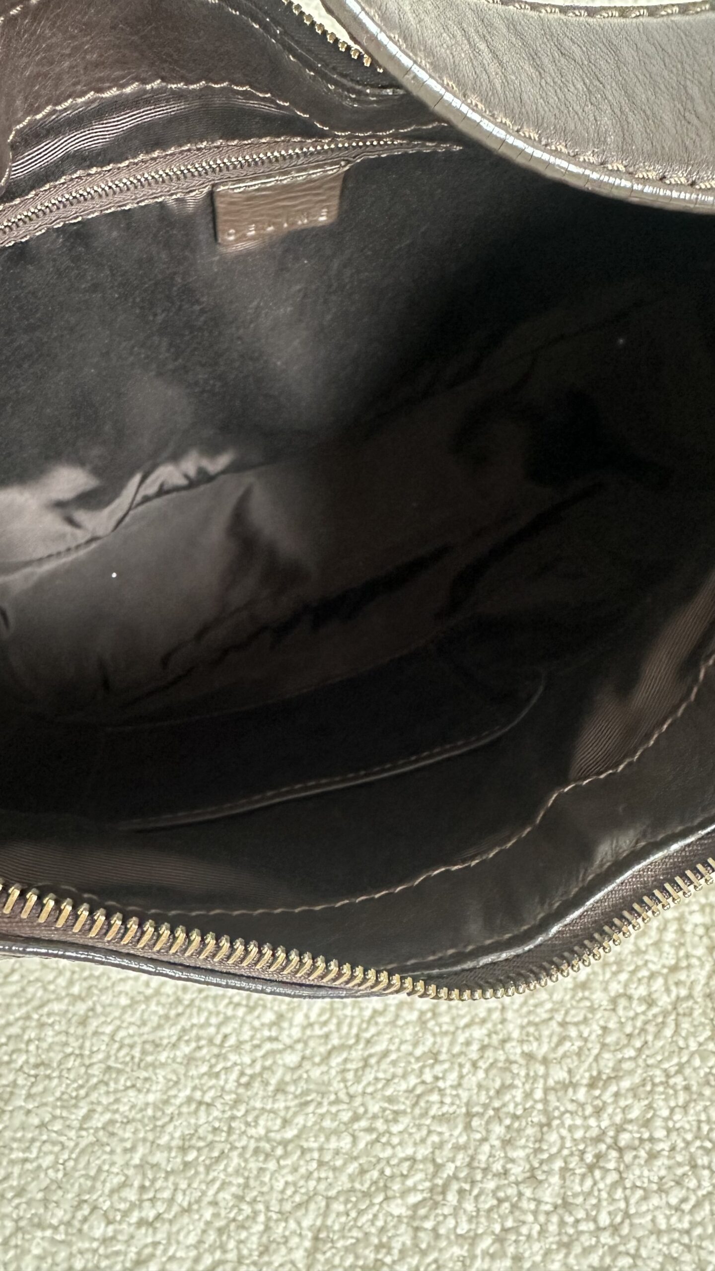 Celine czekoladowa vintage torebka - obrazek 8