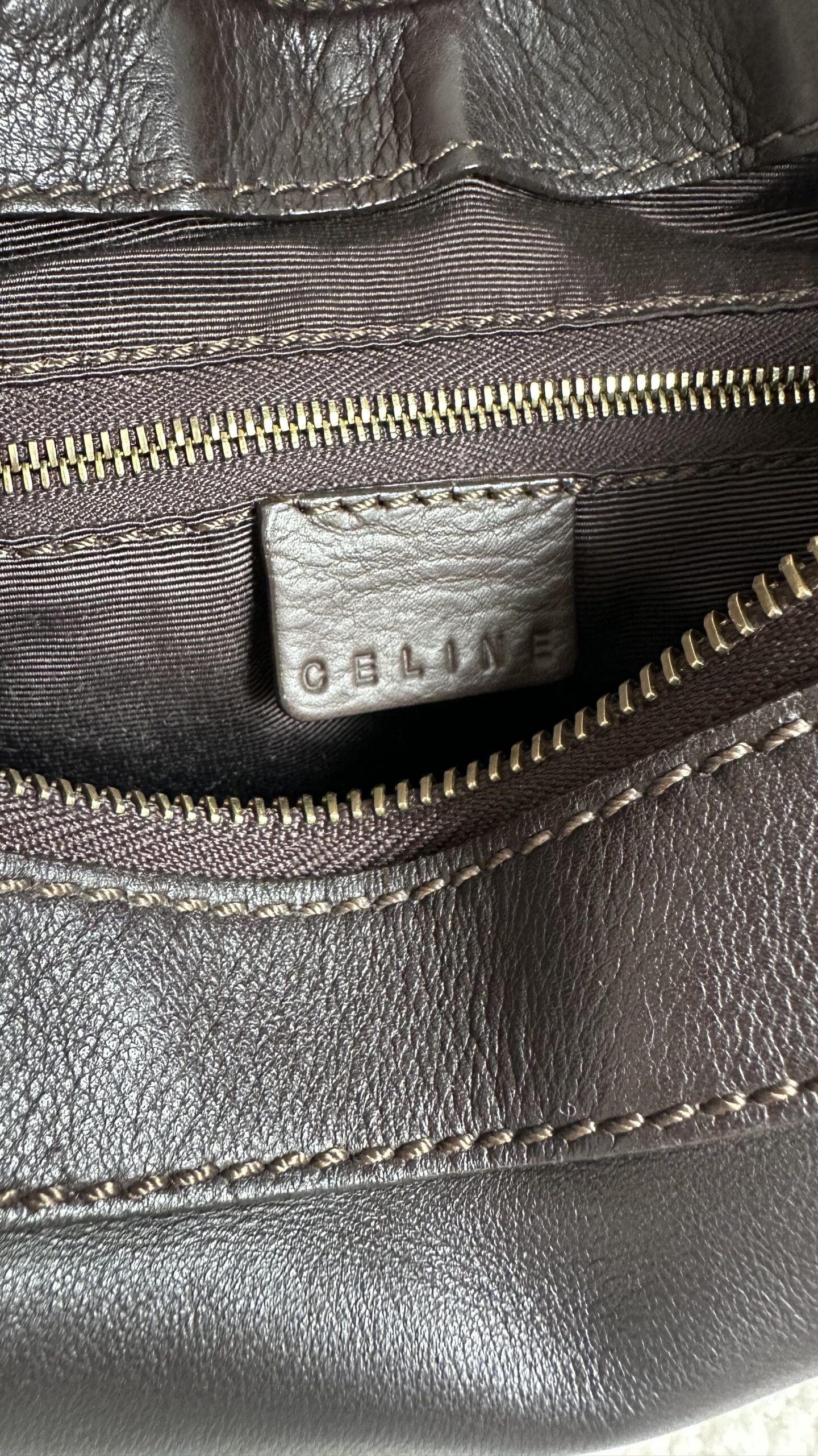 Celine czekoladowa vintage torebka - obrazek 9