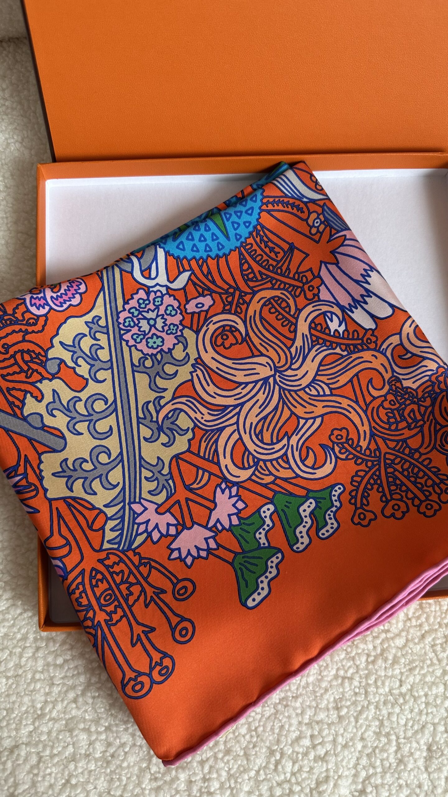 Hermes apaszka jedwabna chusta - obrazek 2