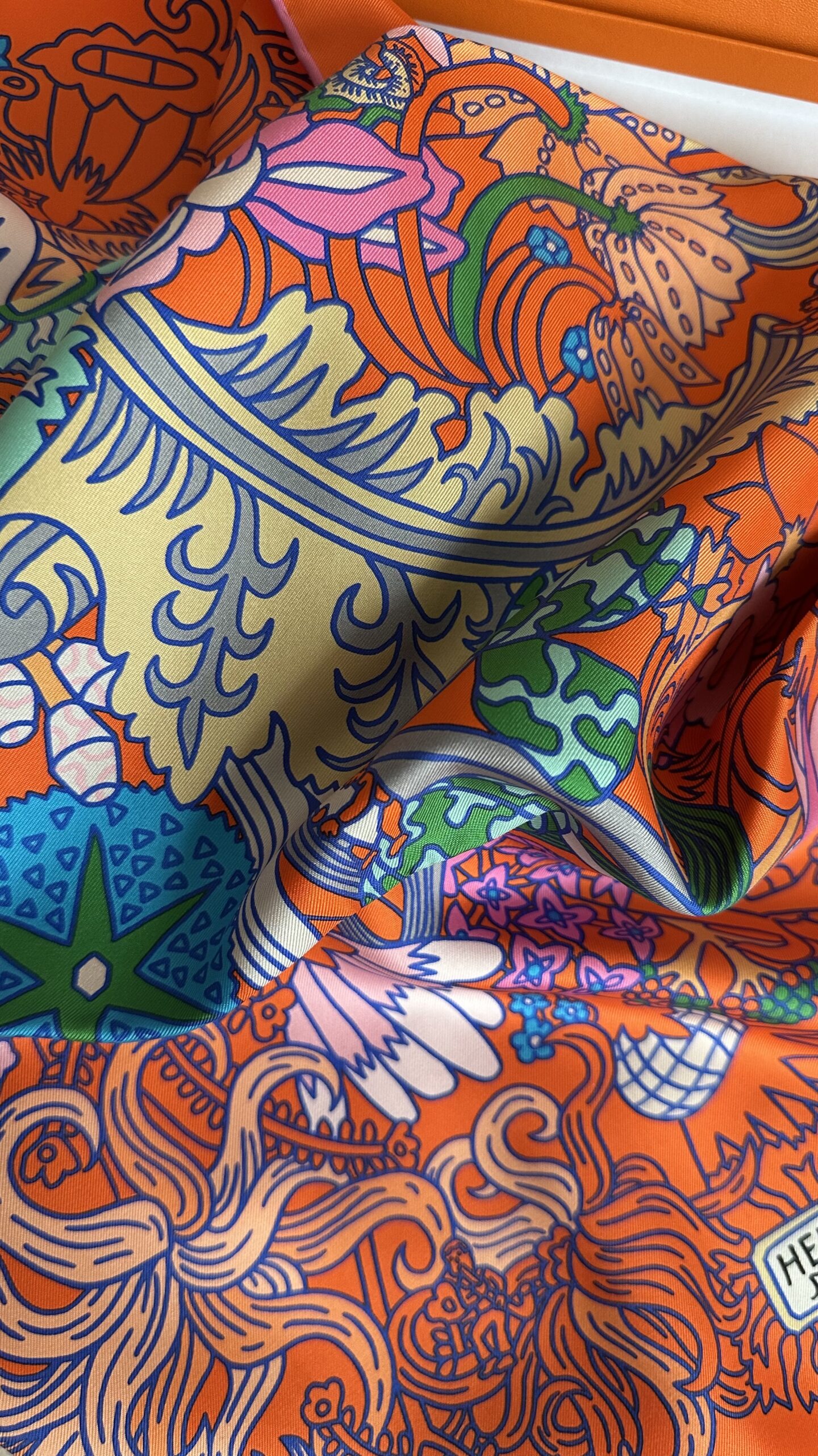 Hermes apaszka jedwabna chusta - obrazek 6