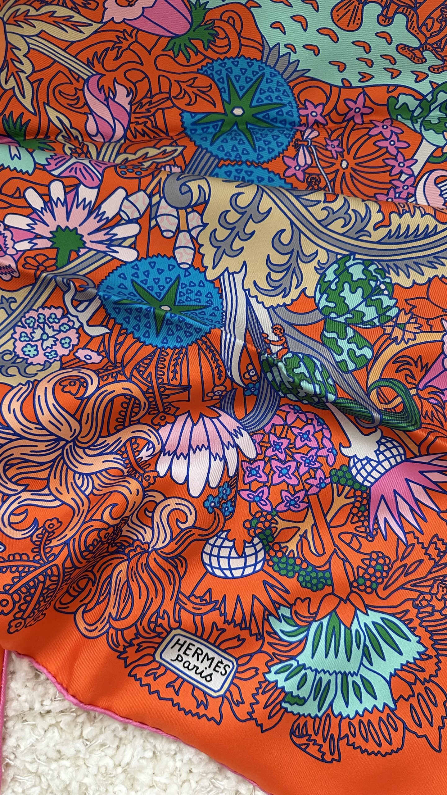 Hermes apaszka jedwabna chusta - obrazek 9