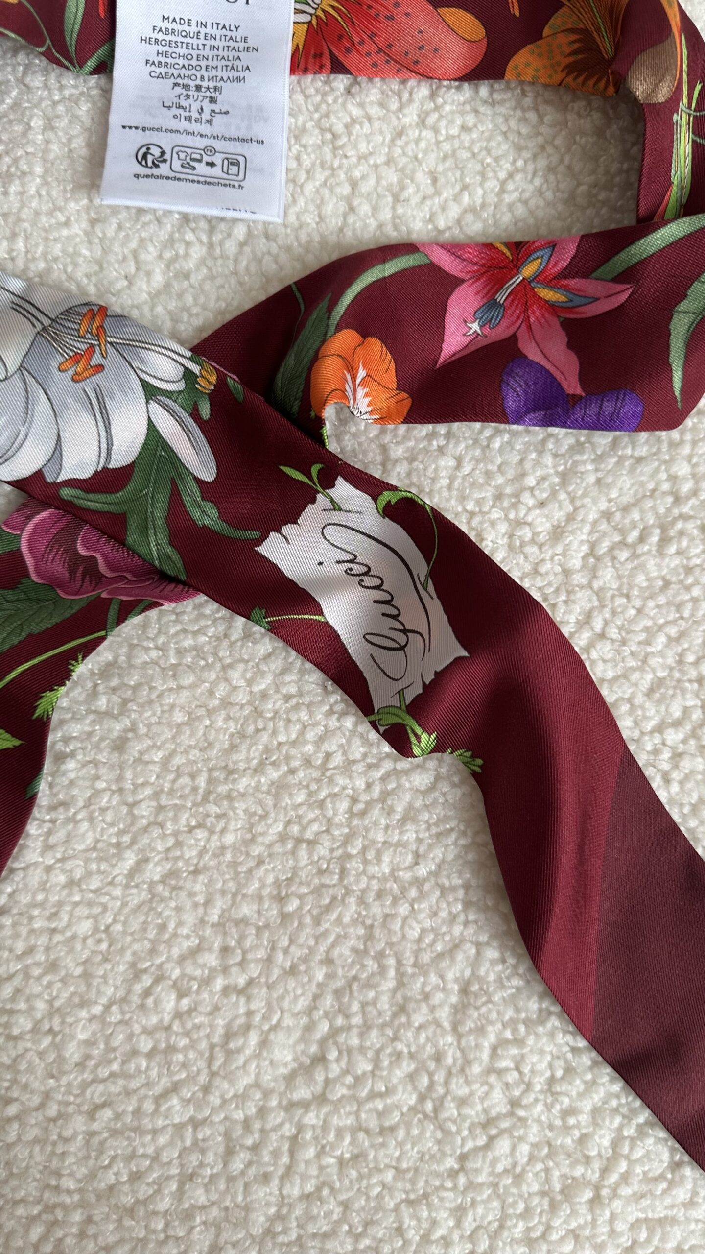 Gucci twilly jedwabna chustka - obrazek 2