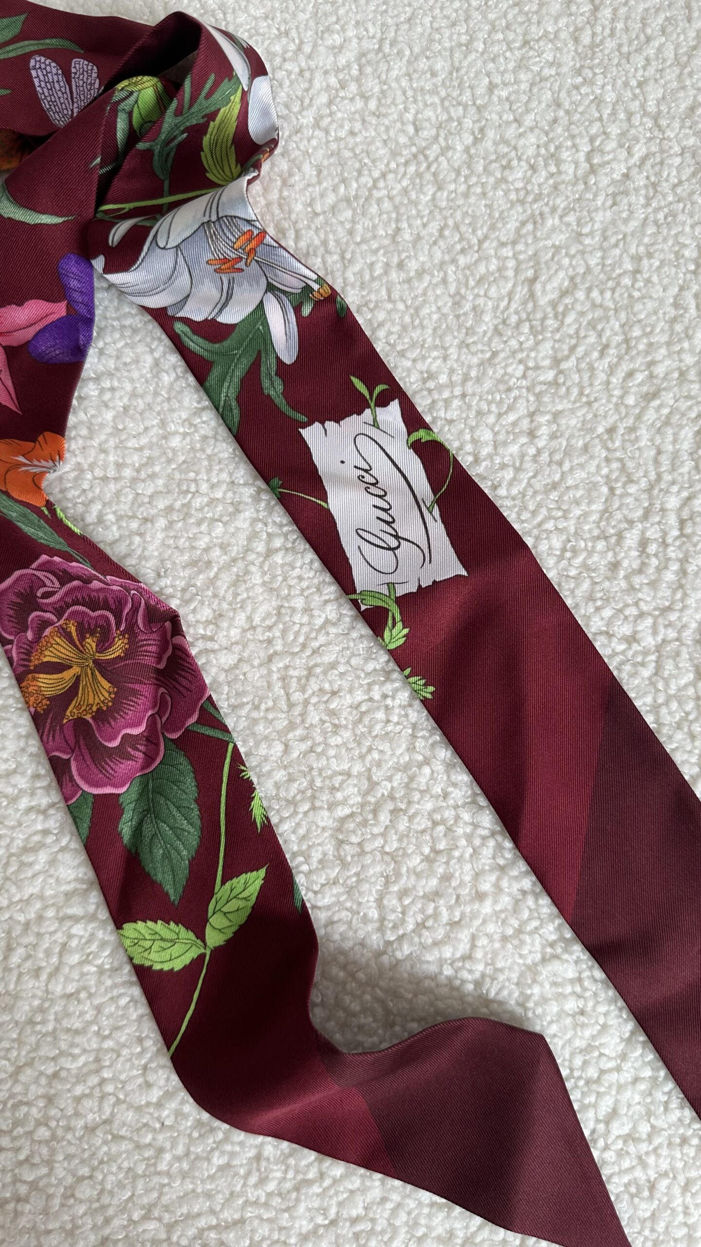 Gucci twilly jedwabna chustka - obrazek 4