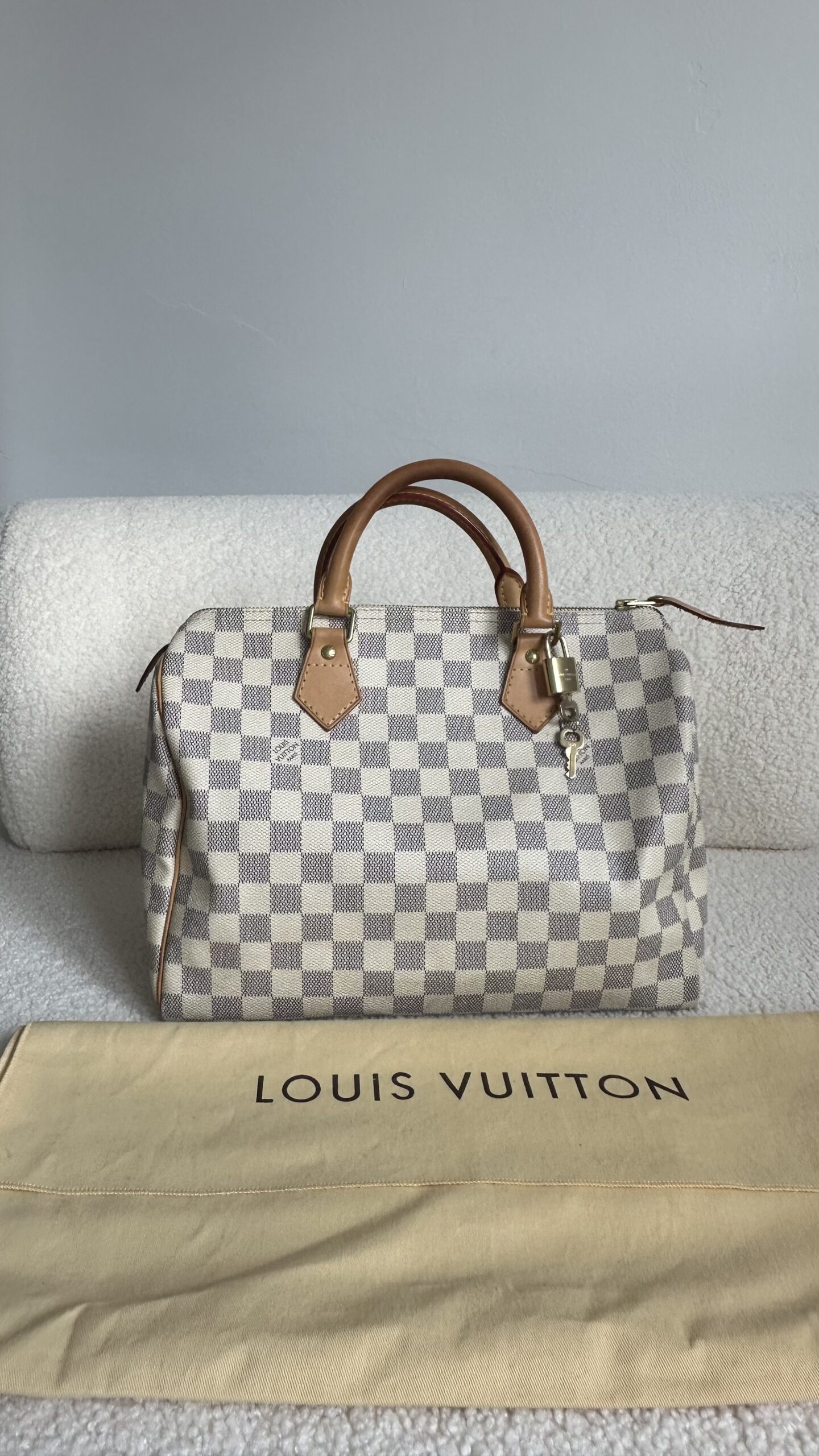 Louis Vuitton speedy 30 damier azur Kuferek
