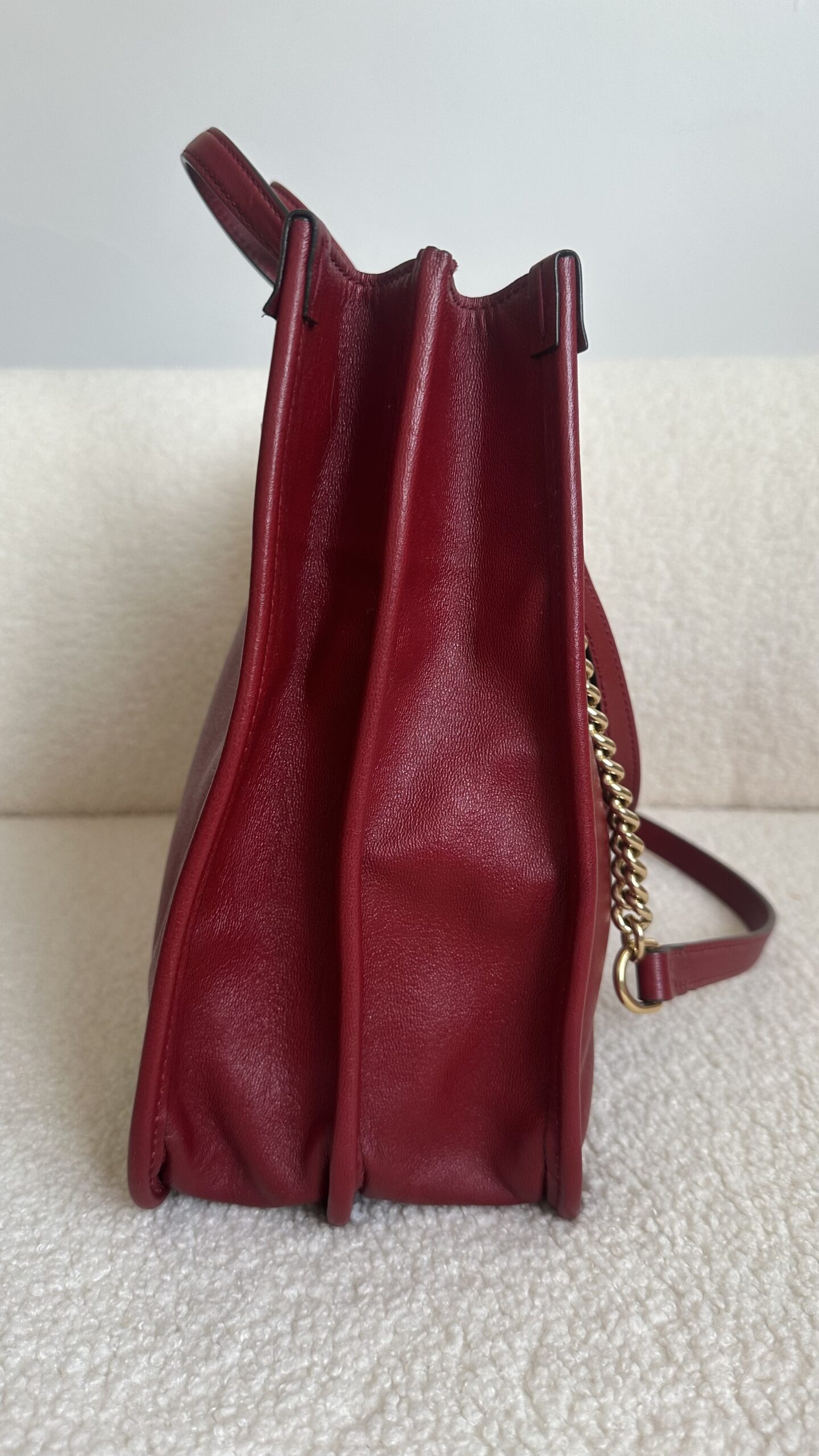 Gucci Horsebit czerwona ze skóry torebka - obrazek 5