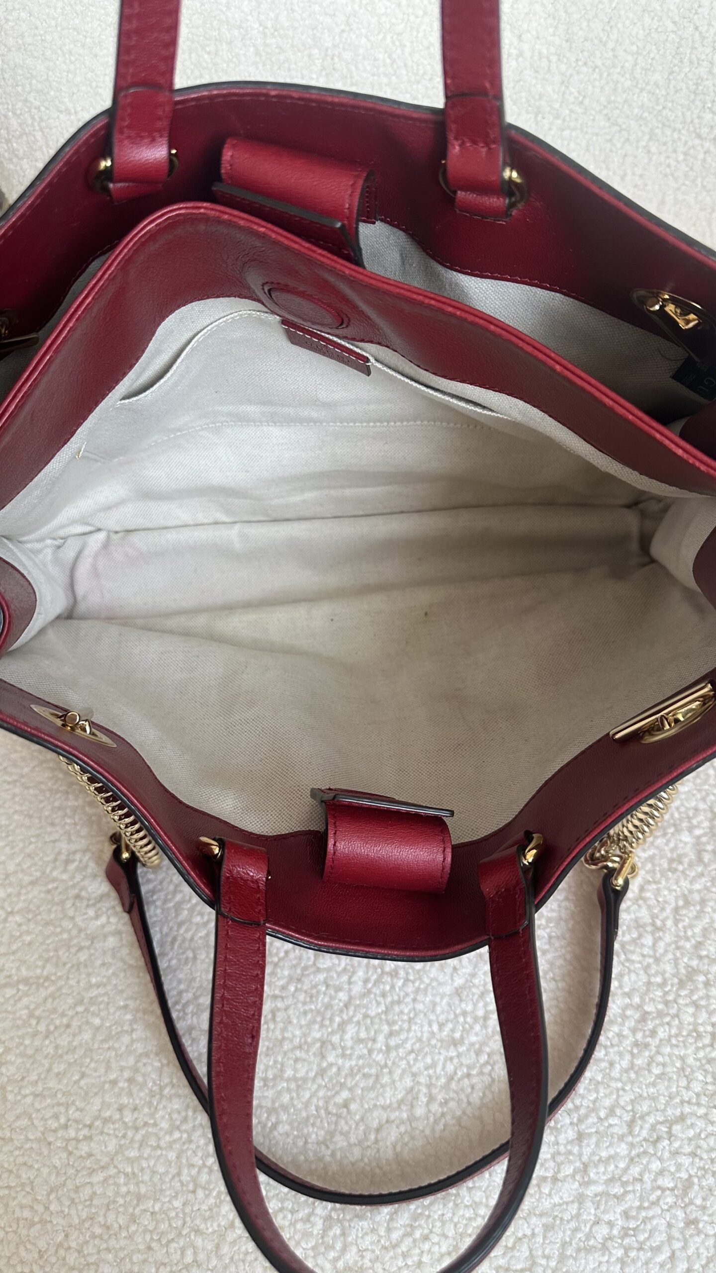 Gucci Horsebit czerwona ze skóry torebka - obrazek 8