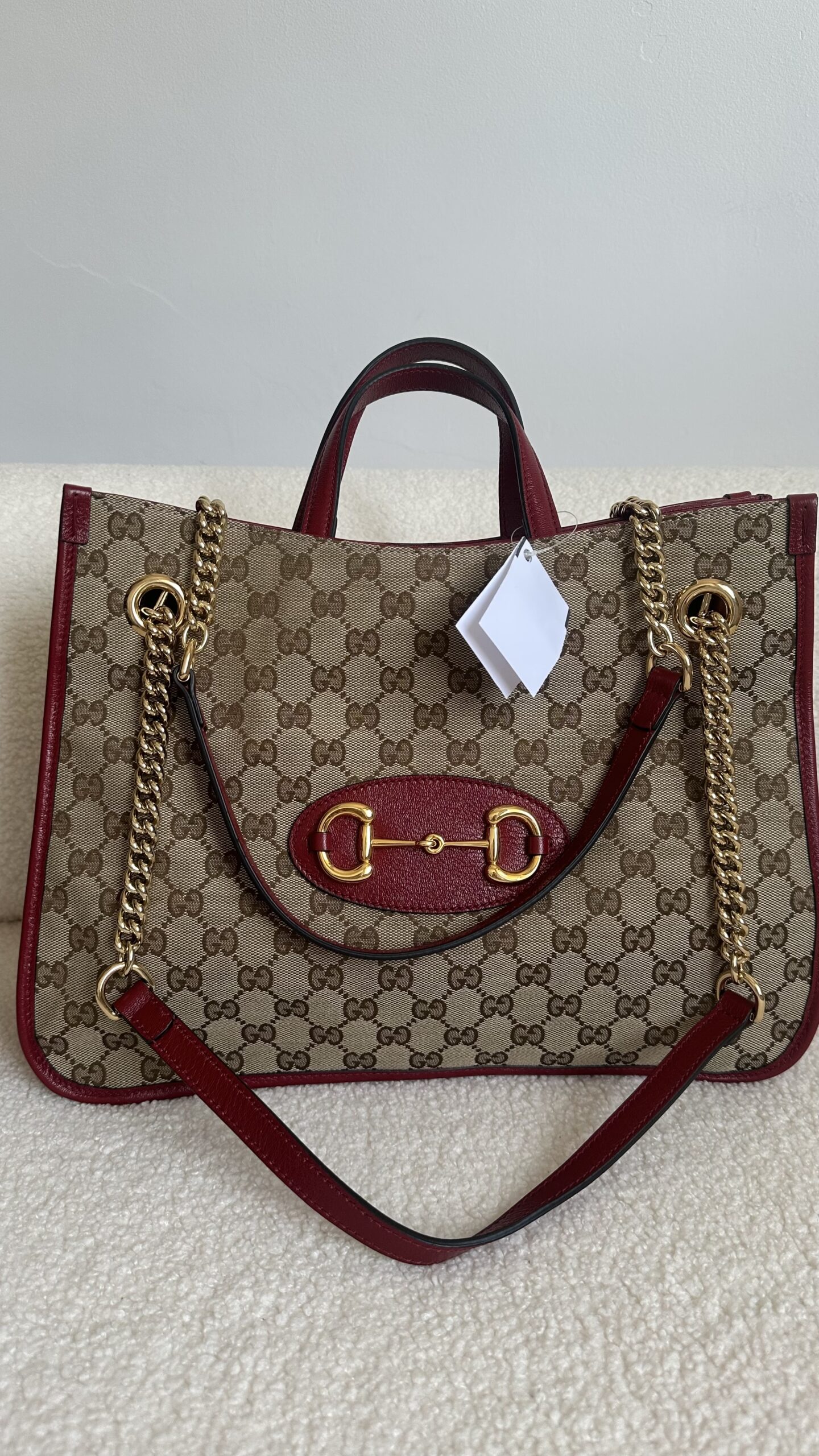 Gucci Horsebit canvas torebka na ramię i do ręki