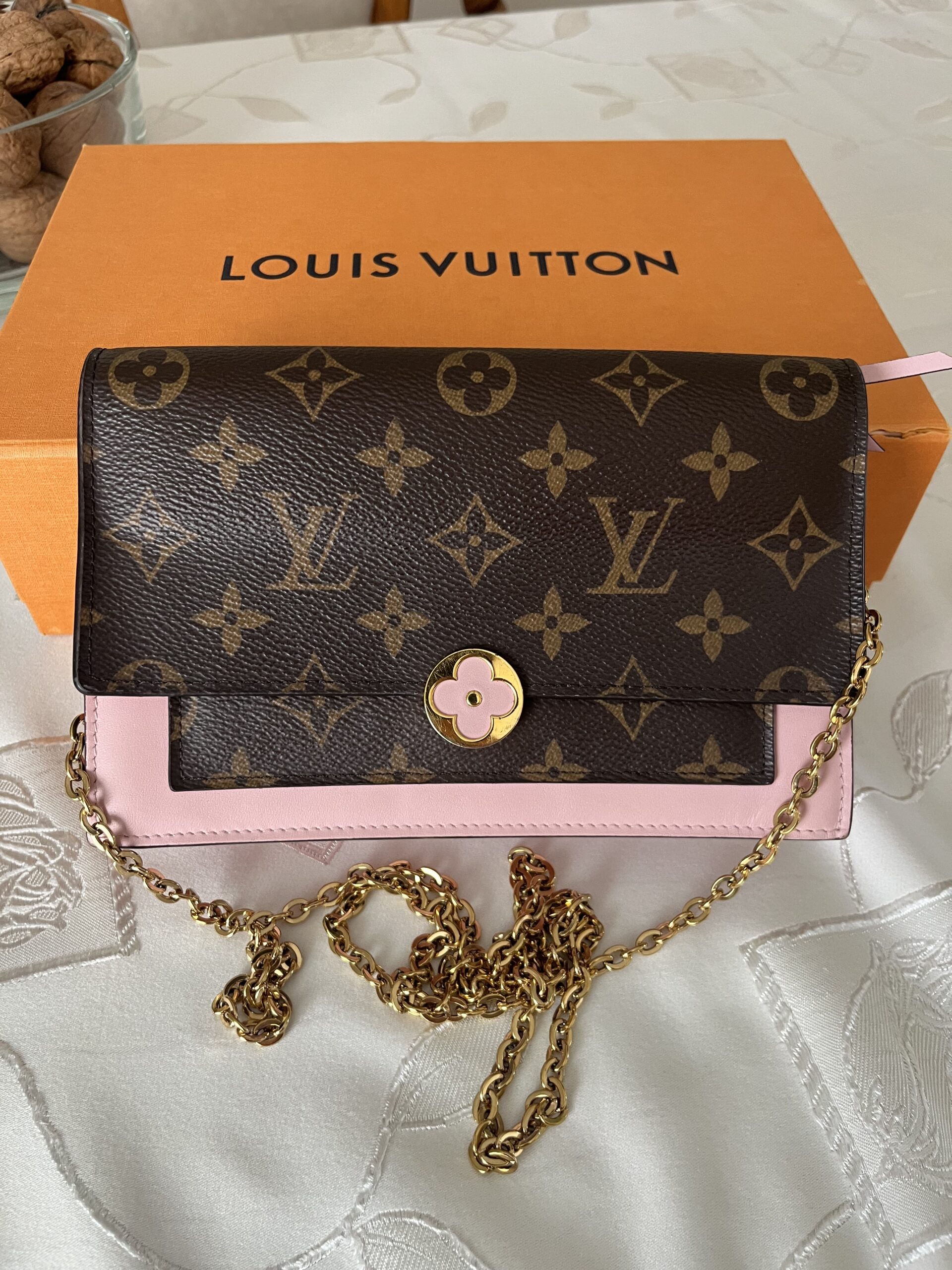 Louis Vuitton Flore Chain monogram lv różowa