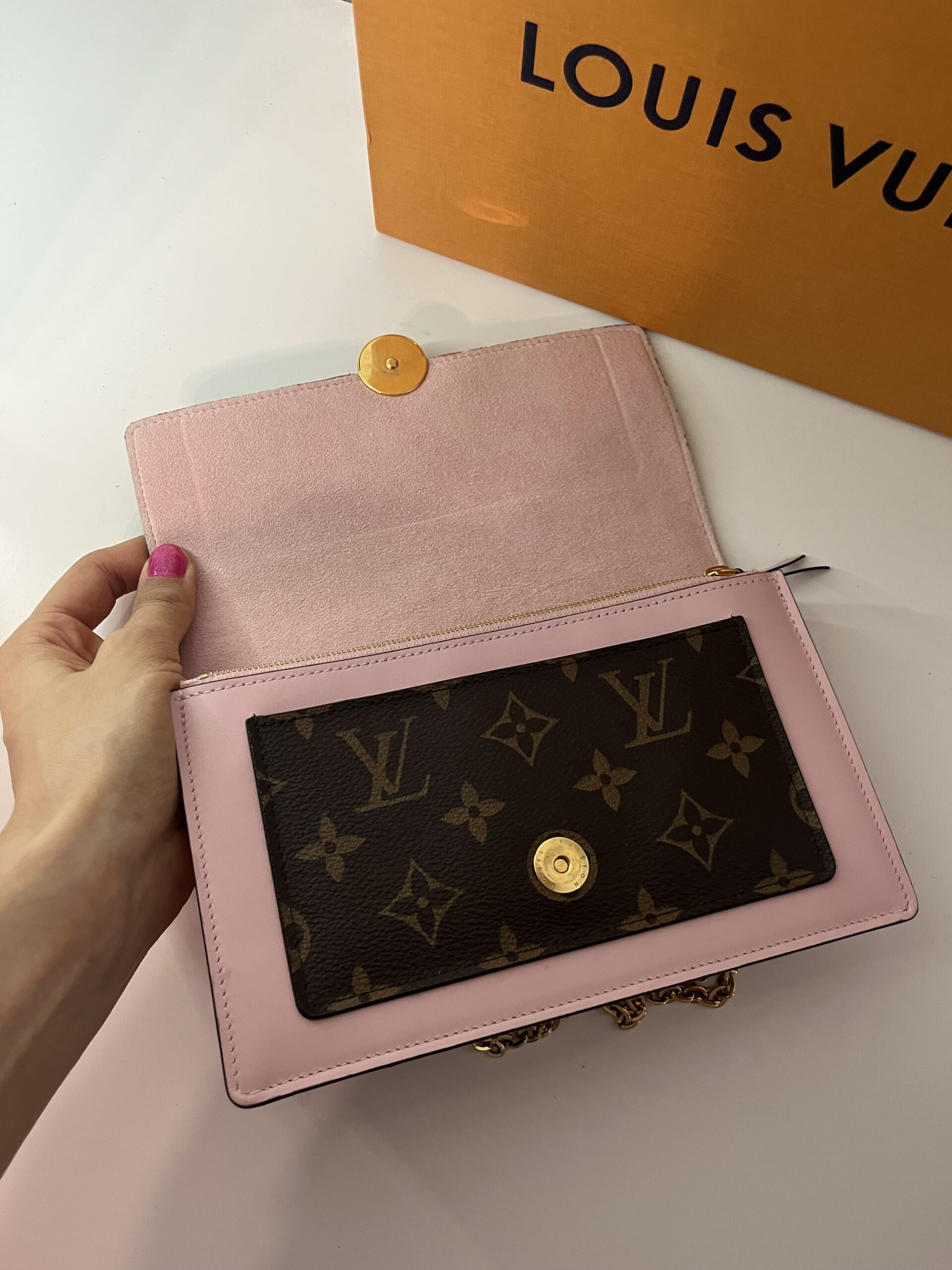 Louis Vuitton Flore Chain monogram lv różowa - obrazek 6