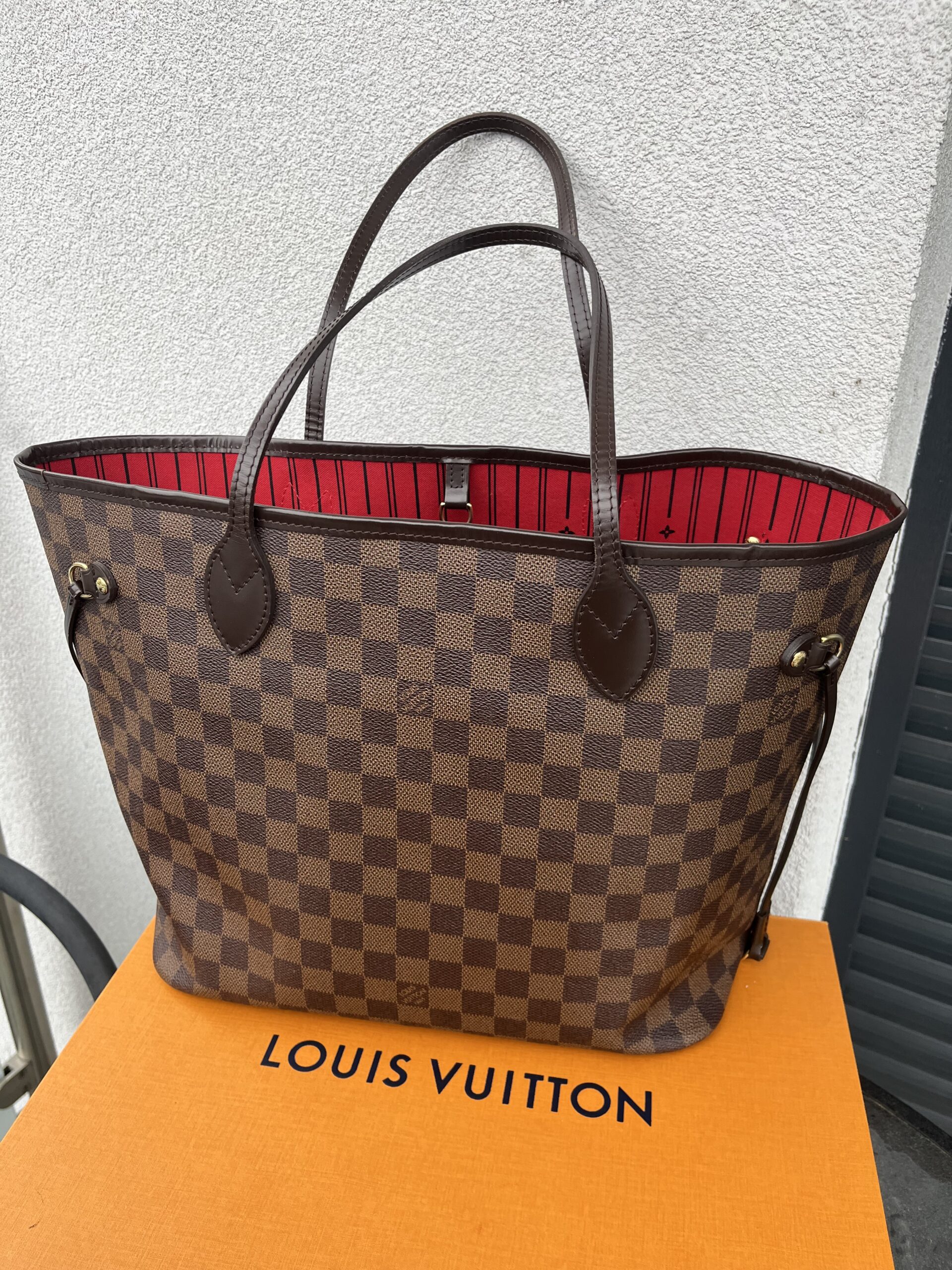 Louis Vuitton Neverfull mm damier ebene Lv monogram