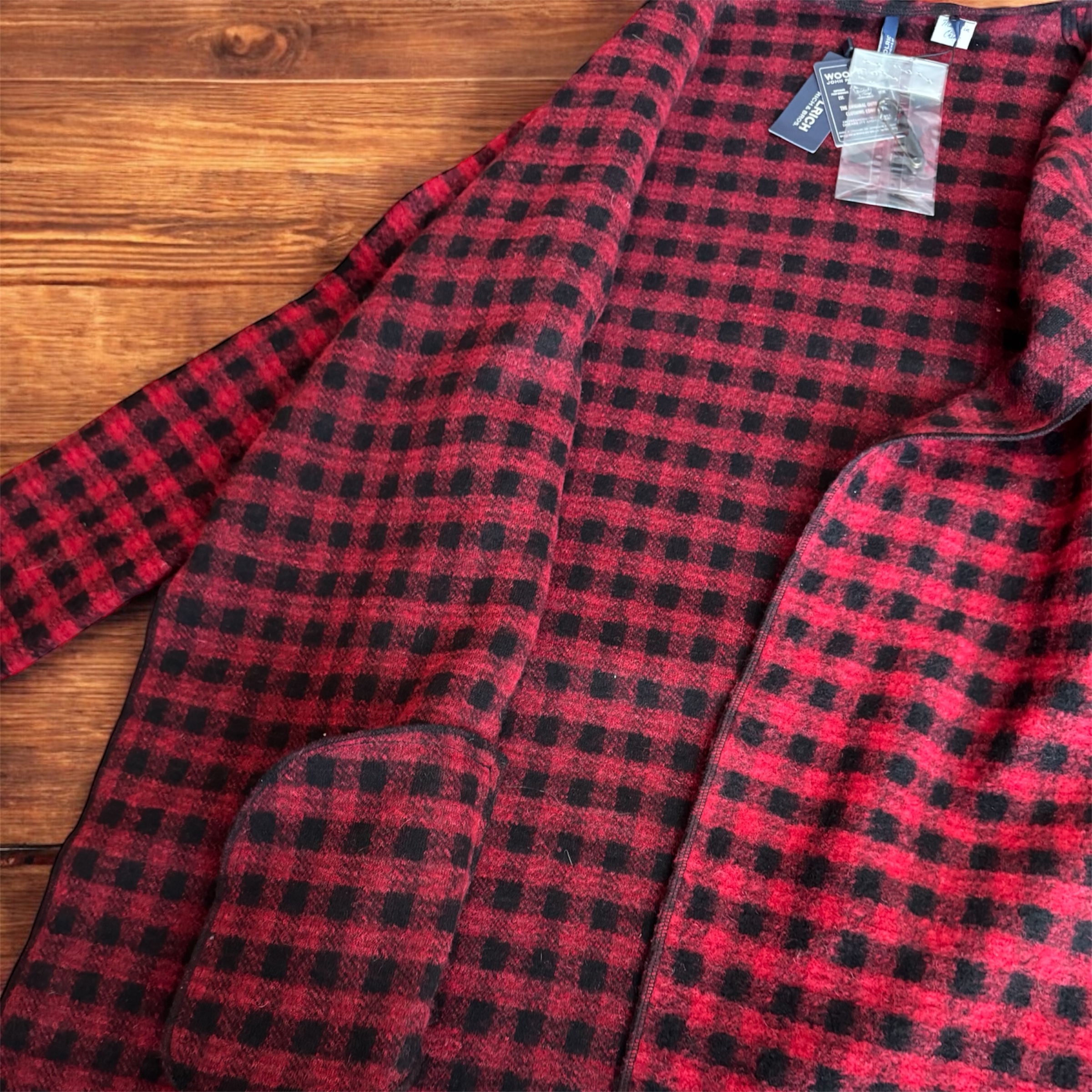 WOOLRICH kurtka marynarka z wełny merino w kratę - obrazek 7