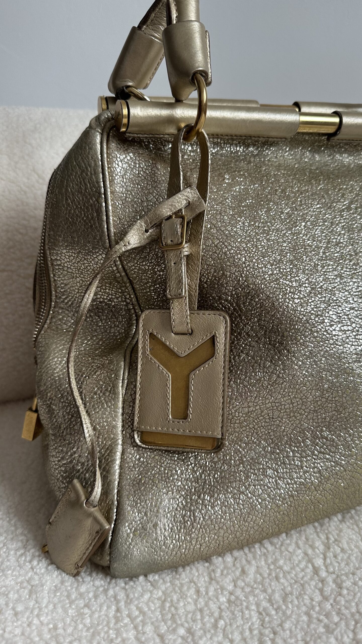 Saint Laurent Metallic Medium Majorelle torebka vintage - obrazek 2