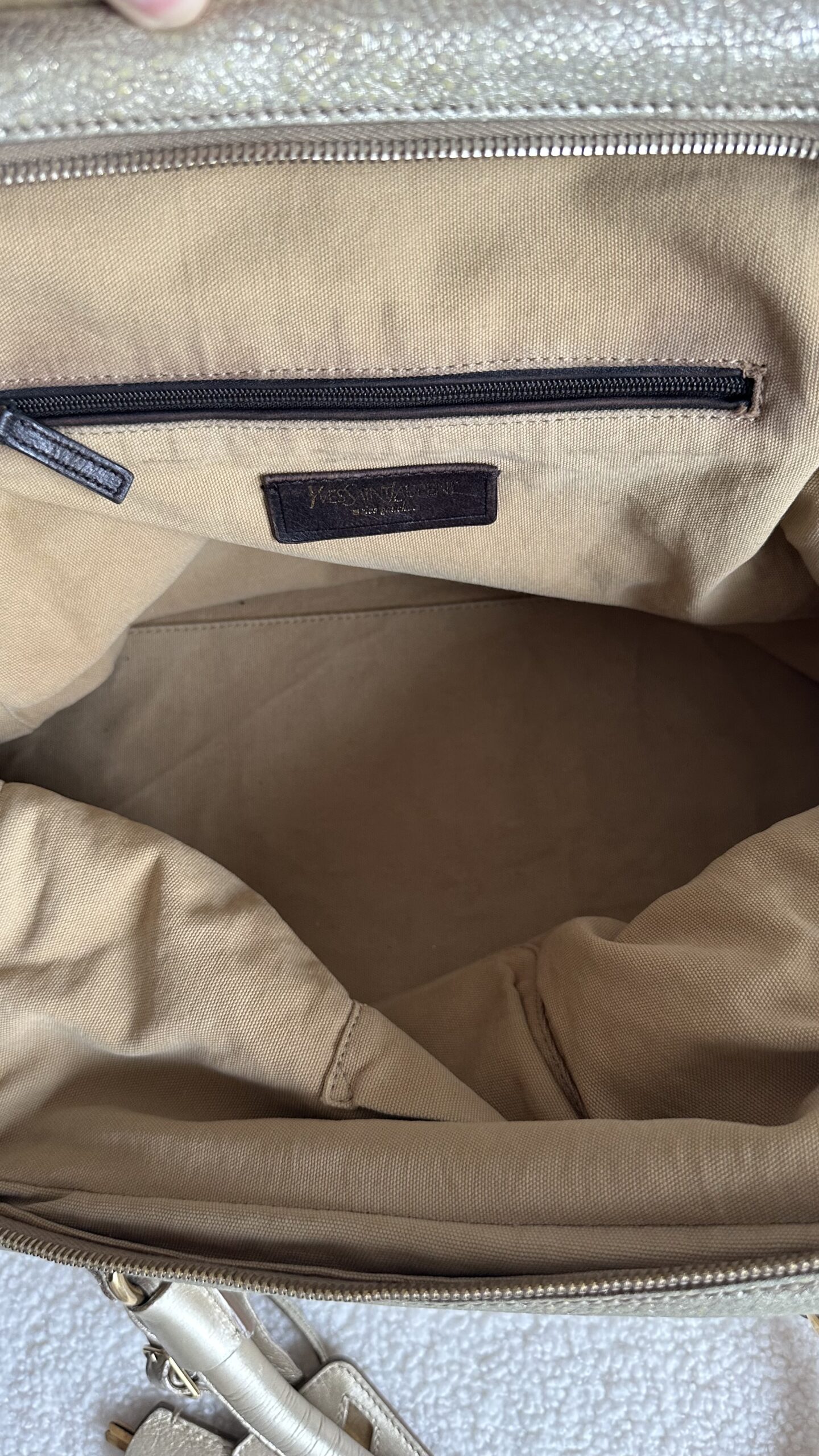 Saint Laurent Metallic Medium Majorelle torebka vintage - obrazek 7