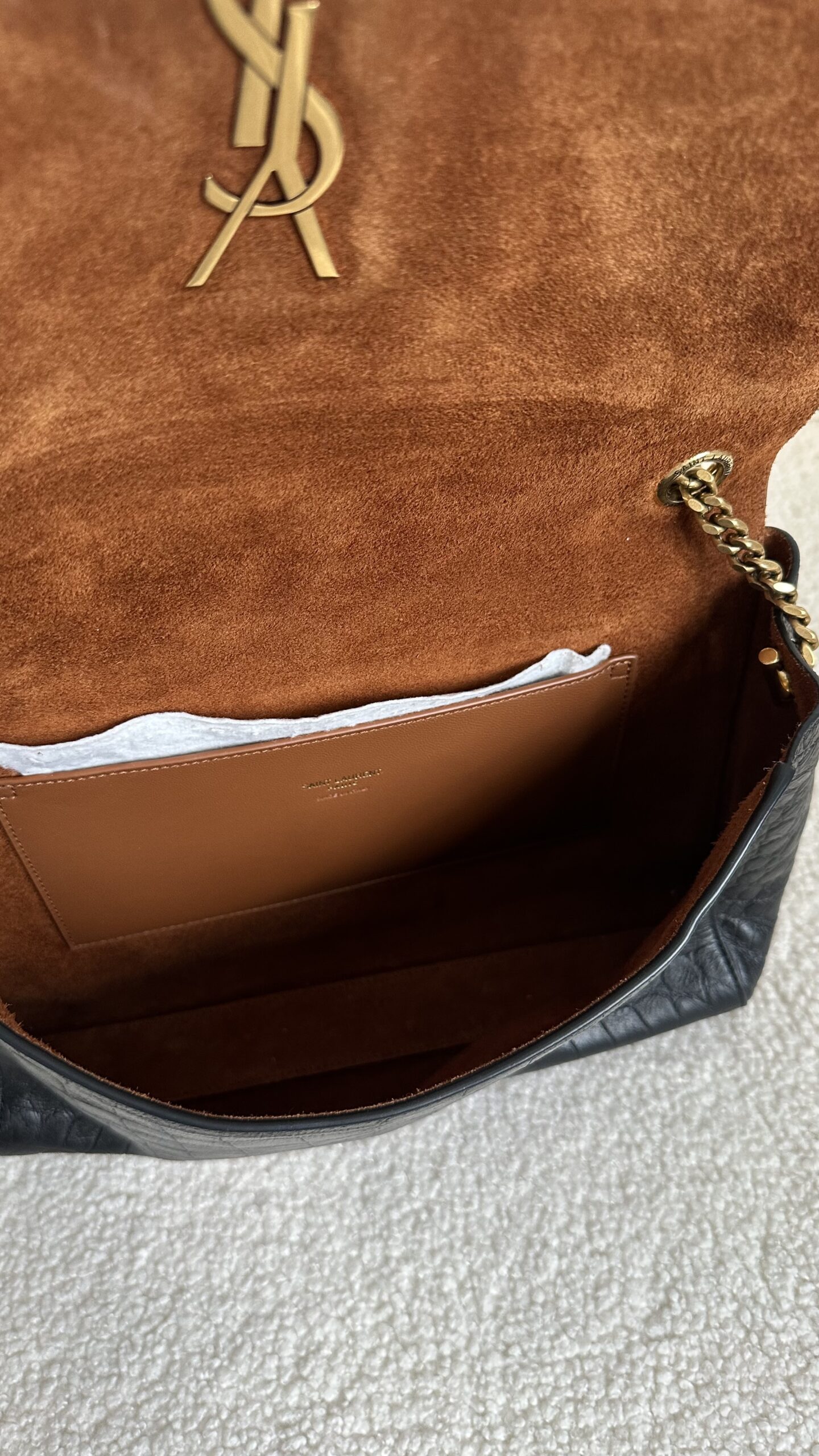 Saint Laurent czarna klasyczna Kate złote okucia - obrazek 5