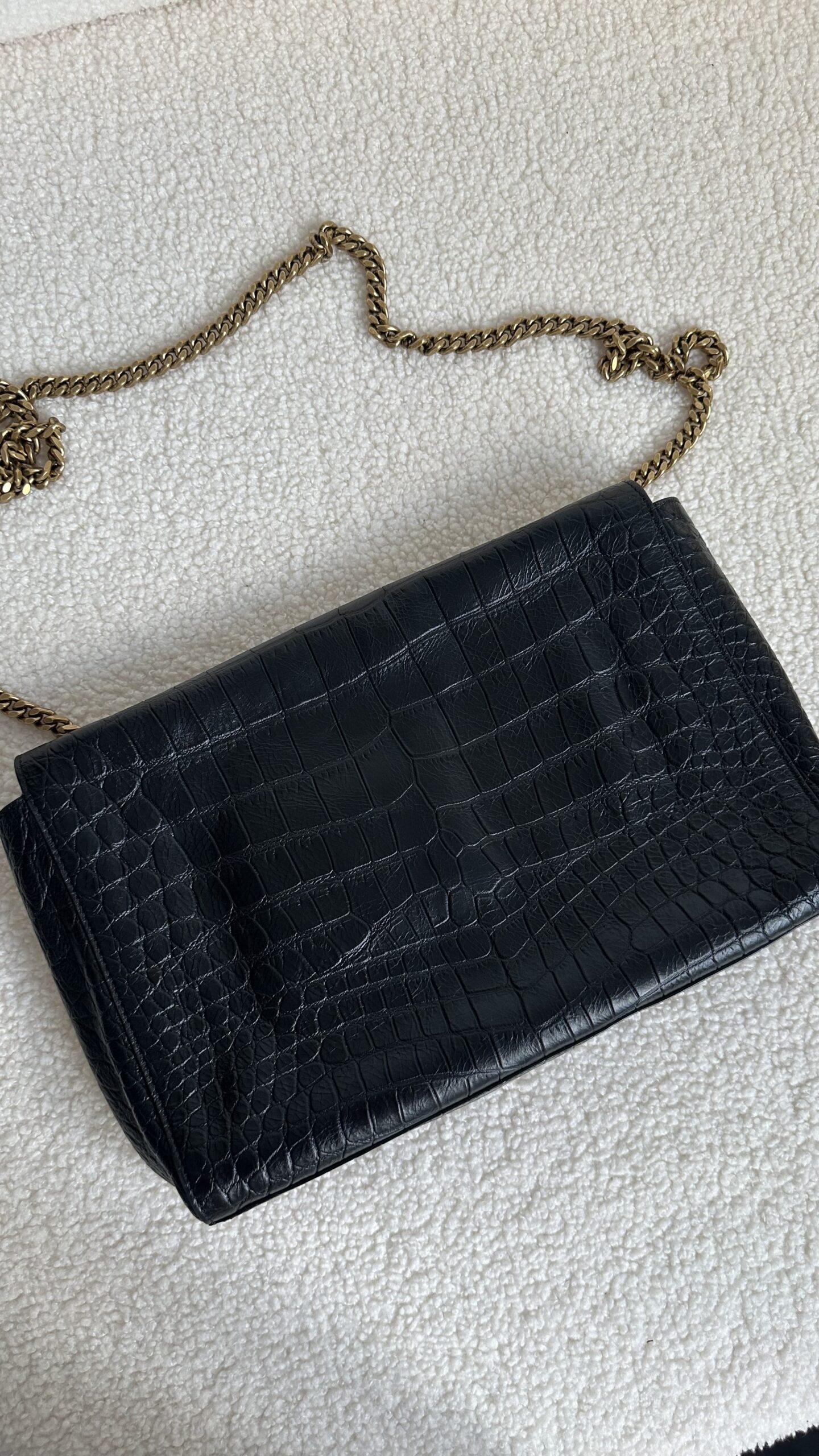 Saint Laurent czarna klasyczna Kate złote okucia - obrazek 6