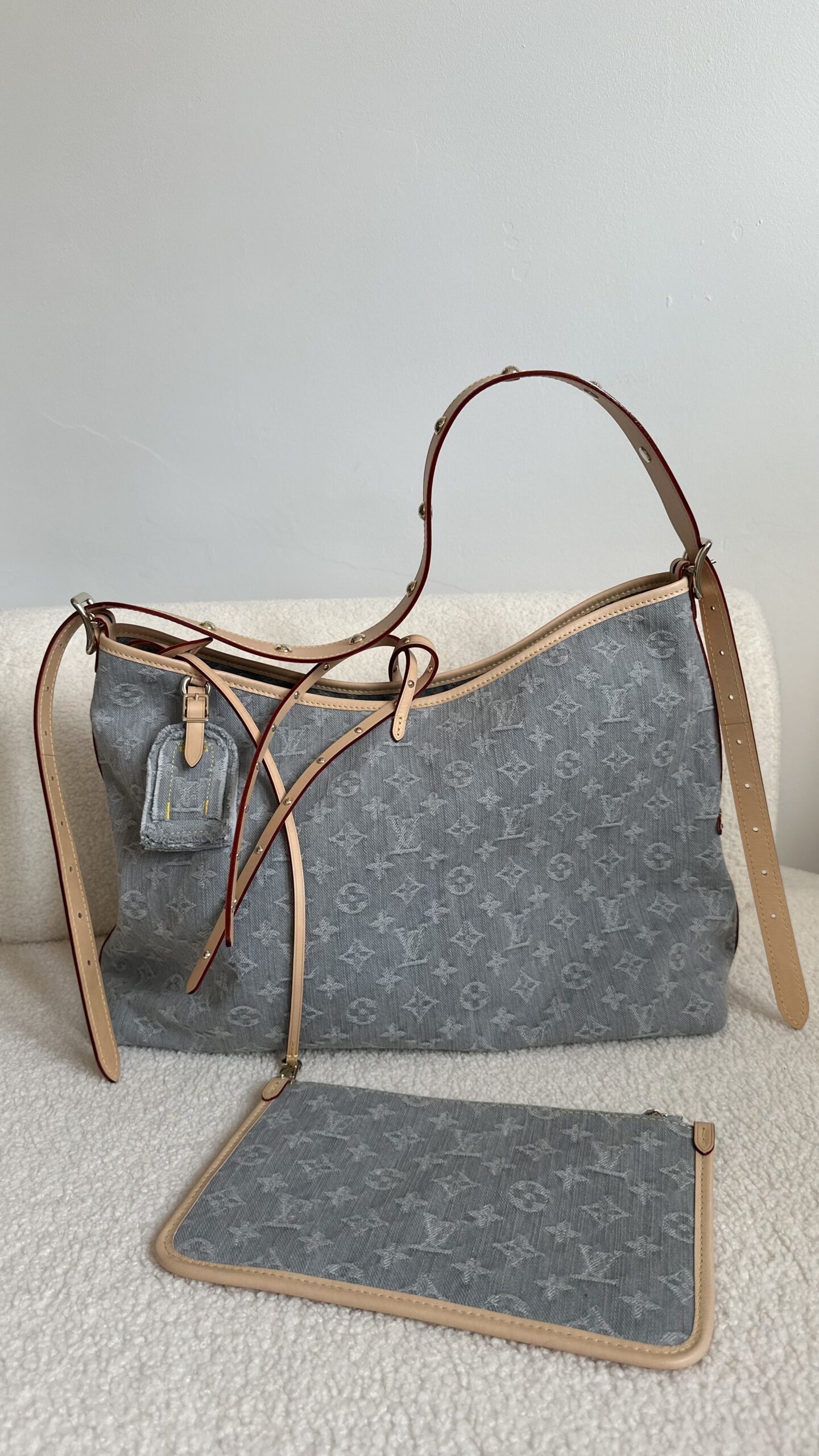 Louis Vuitton Caryall denim nowa torebka - obrazek 2