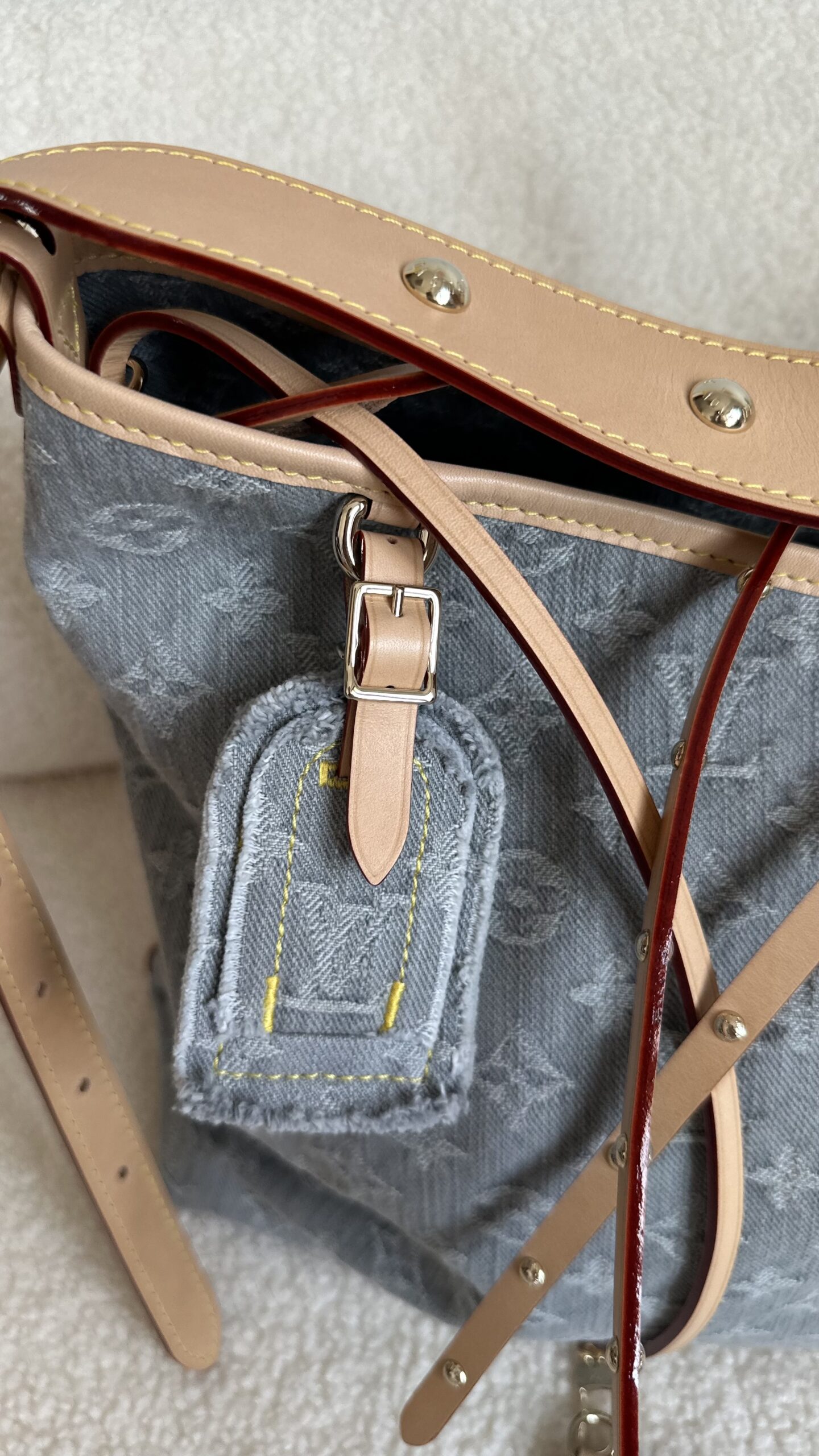 Louis Vuitton Caryall denim nowa torebka - obrazek 3