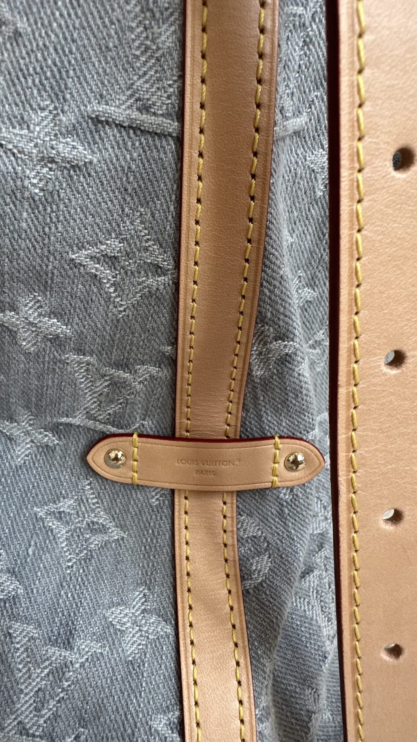 Louis Vuitton Caryall denim nowa torebka - obrazek 6