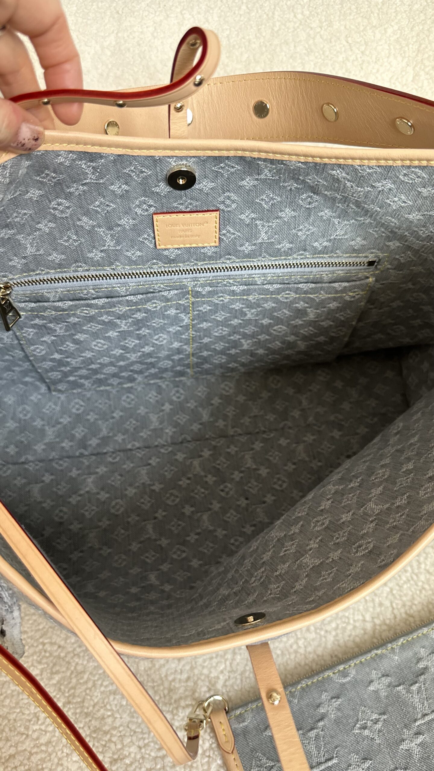 Louis Vuitton Caryall denim nowa torebka - obrazek 9