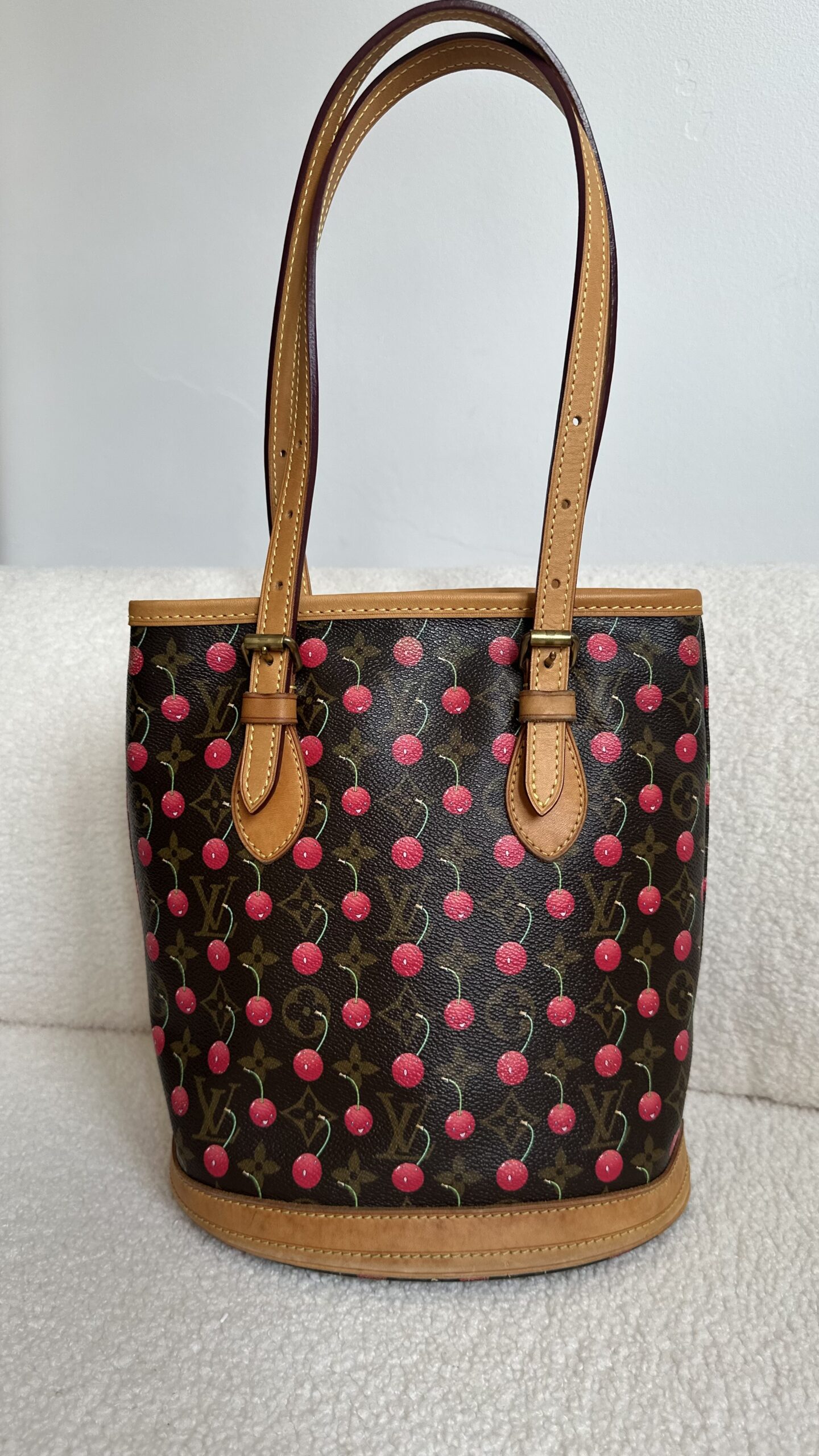 Louis Vuitton Petit Bucket Monogram Cherry Cerises, Murakami