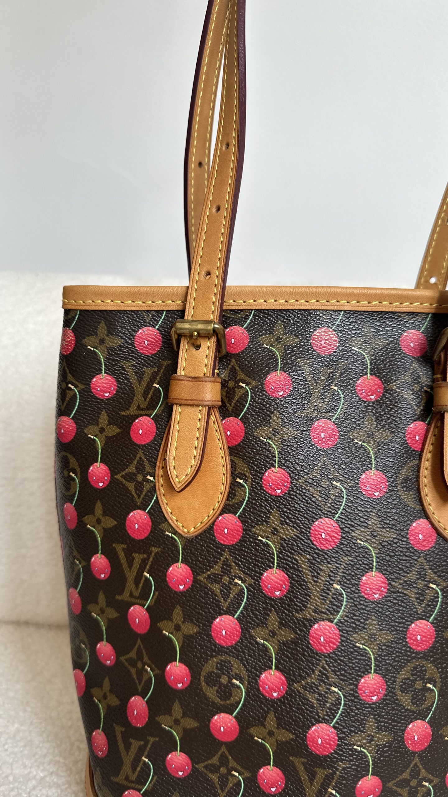 Louis Vuitton Petit Bucket Monogram Cherry Cerises, Murakami - obrazek 3