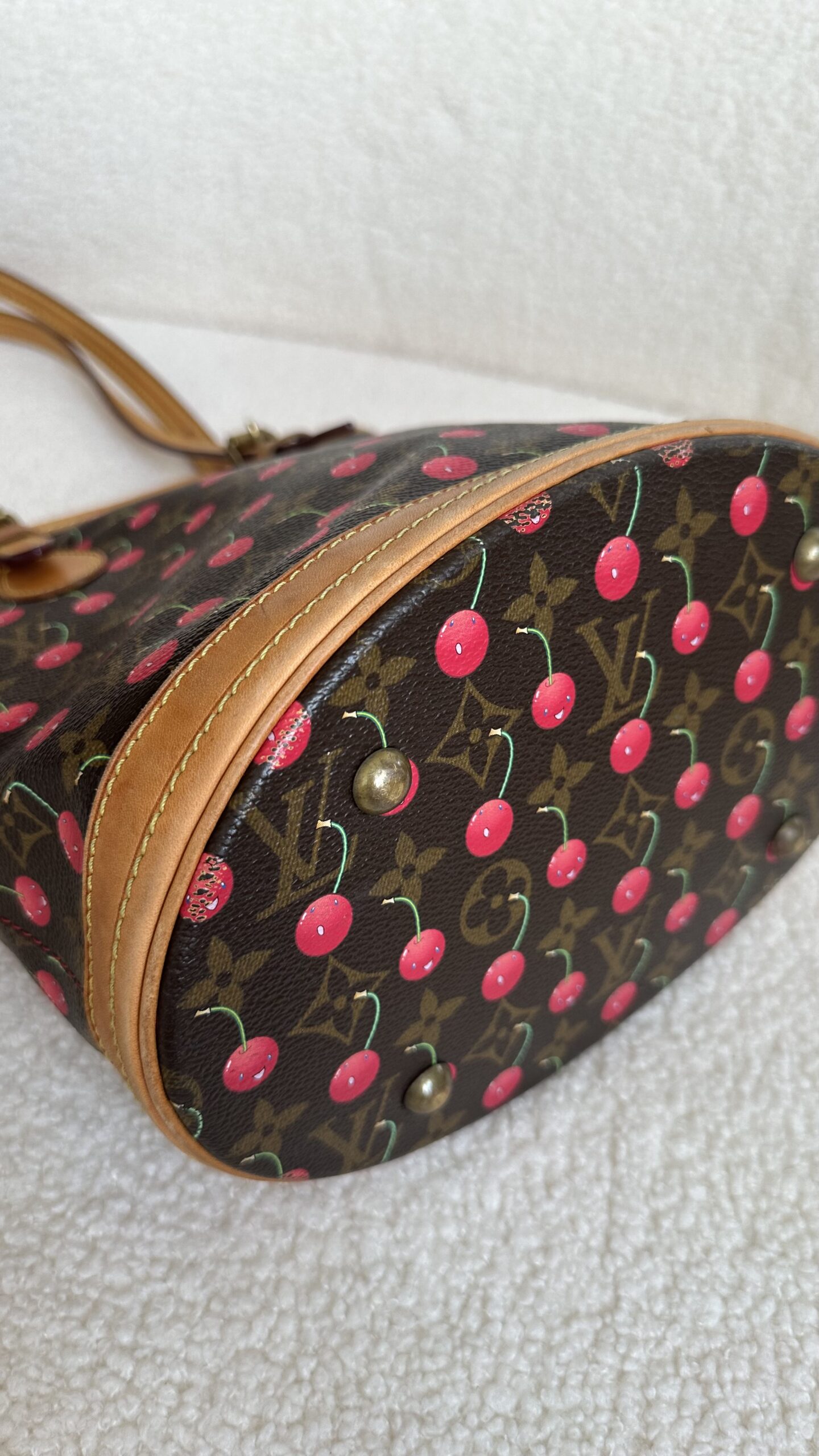Louis Vuitton Petit Bucket Monogram Cherry Cerises, Murakami - obrazek 8