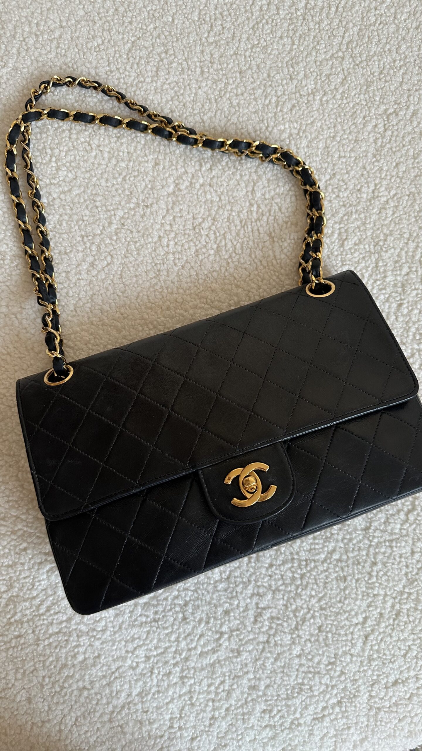Chanel double flap lata 90 czarna torebka - obrazek 3