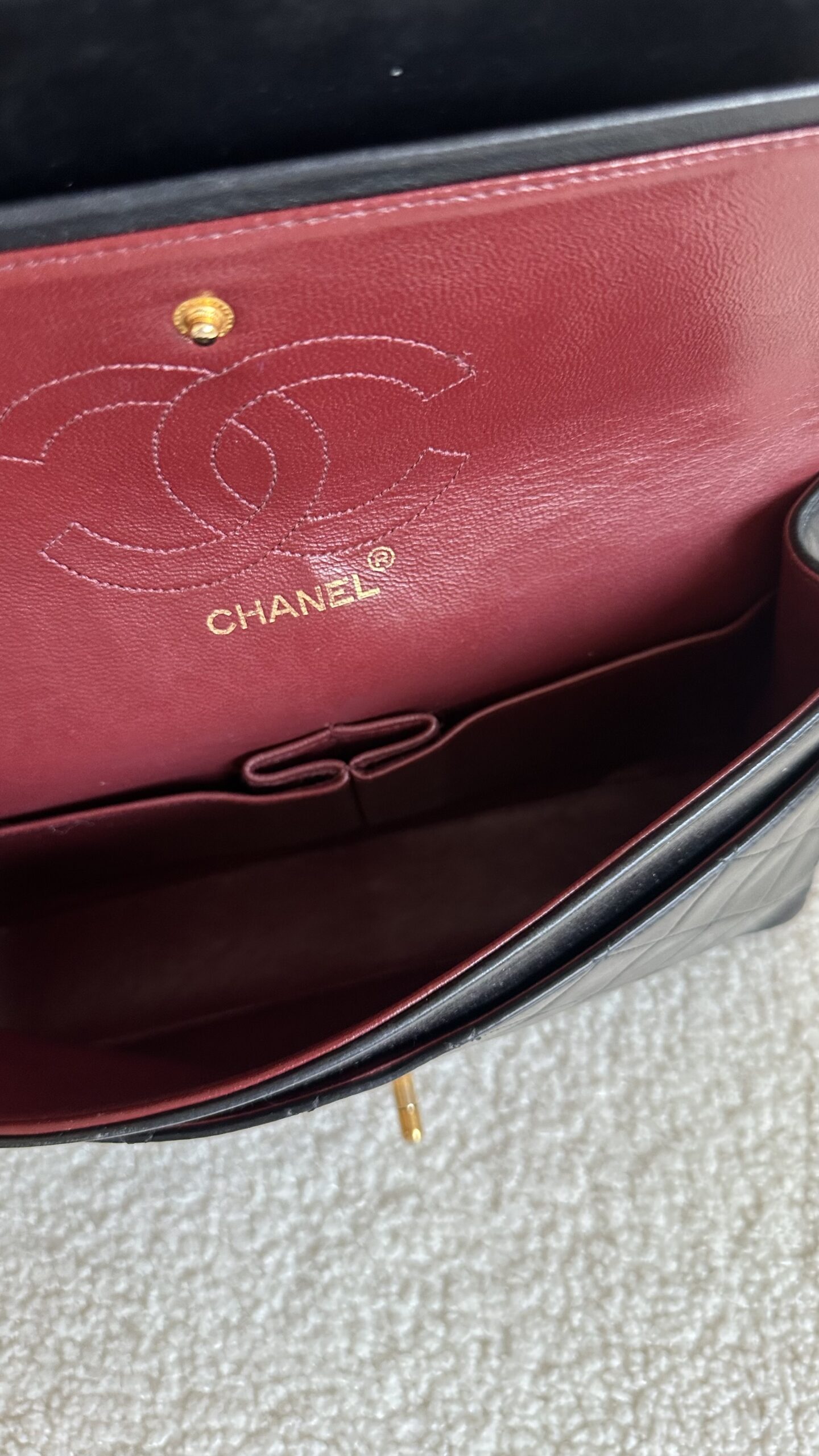Chanel double flap lata 90 czarna torebka - obrazek 7