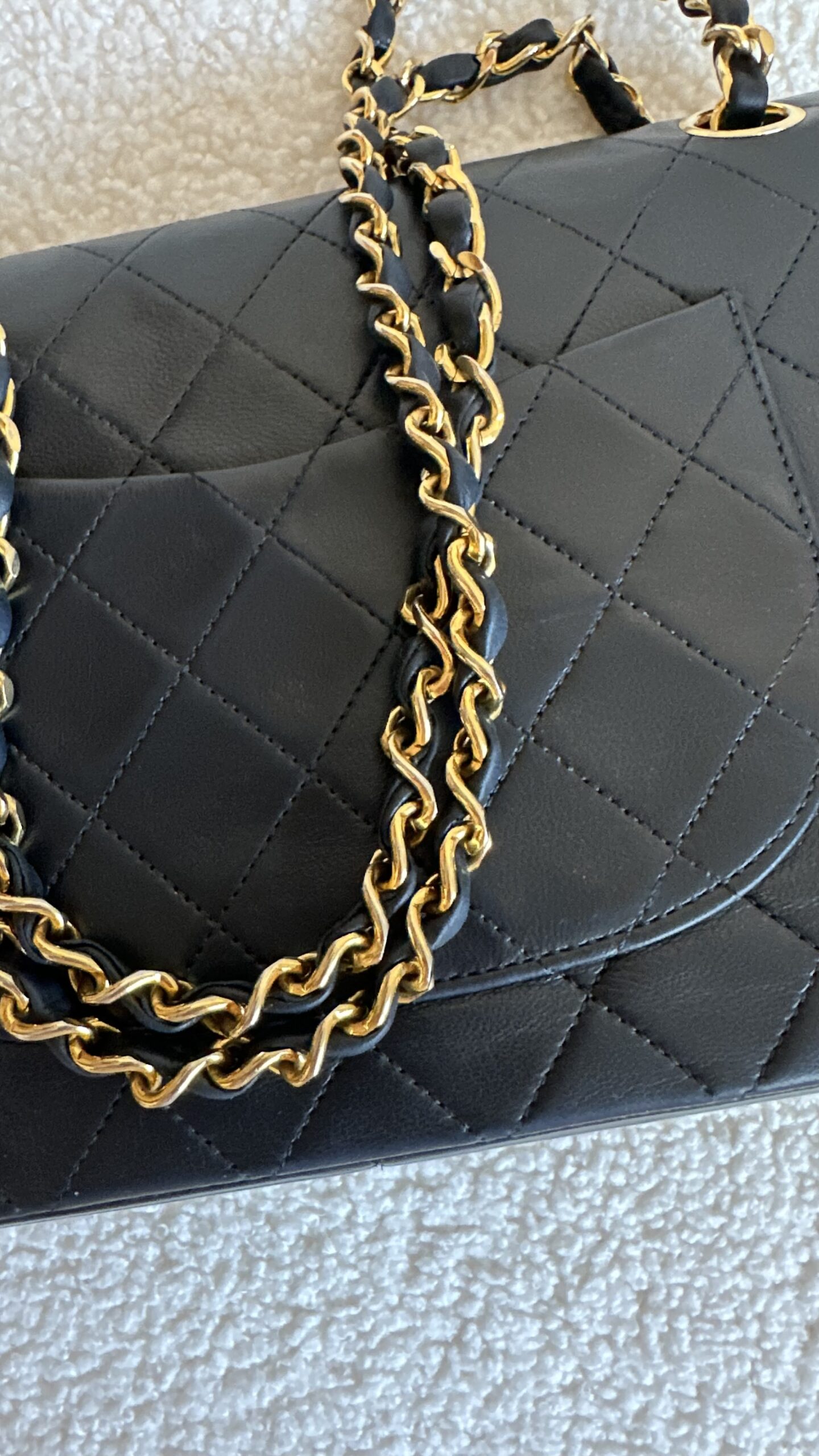 Chanel double flap lata 90 czarna torebka - obrazek 9