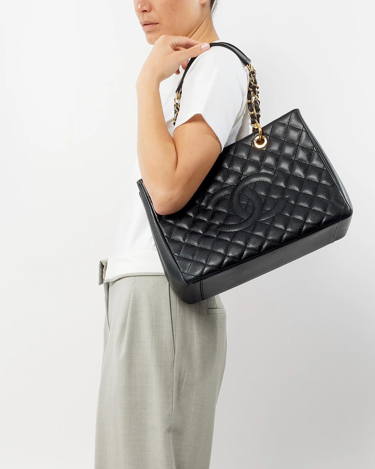 Chanel Grand shopping caviar torebka vintage - obrazek 11