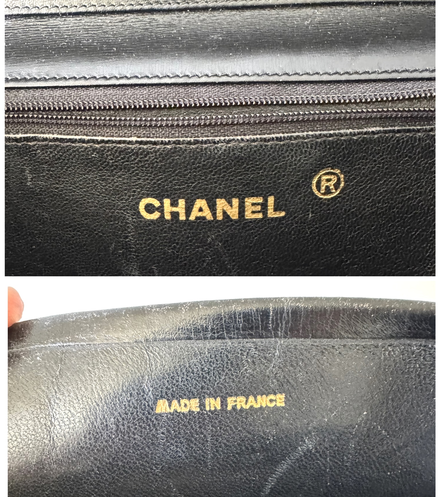 CHANEL Single Flap Bag Vintage Medium Black Box Bag - torebka - obrazek 11