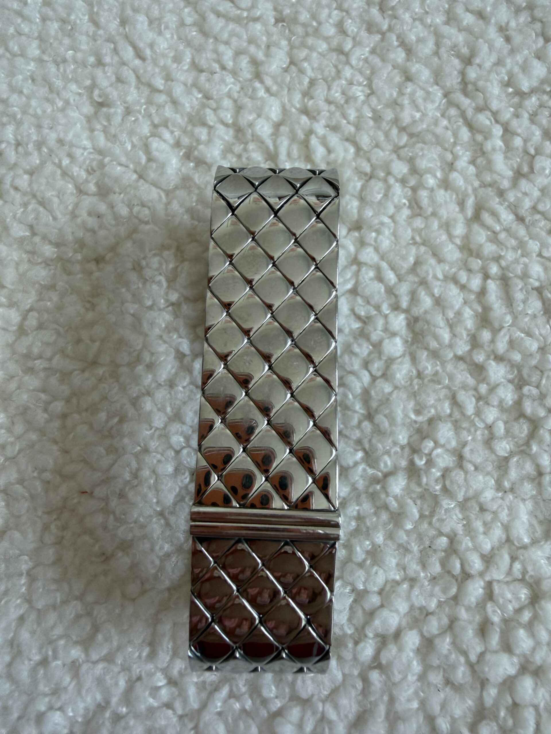 Chanel Matelasse stalowy zegarek Vintage - obrazek 4