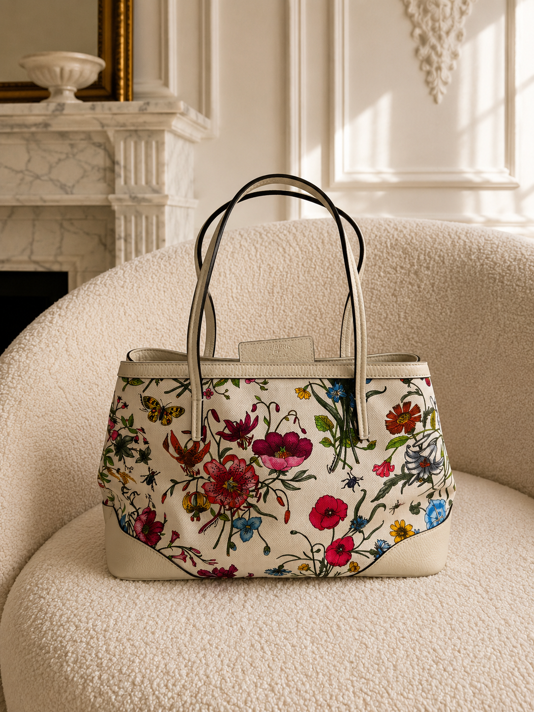 Gucci Botanical Floral tote torebka vintage