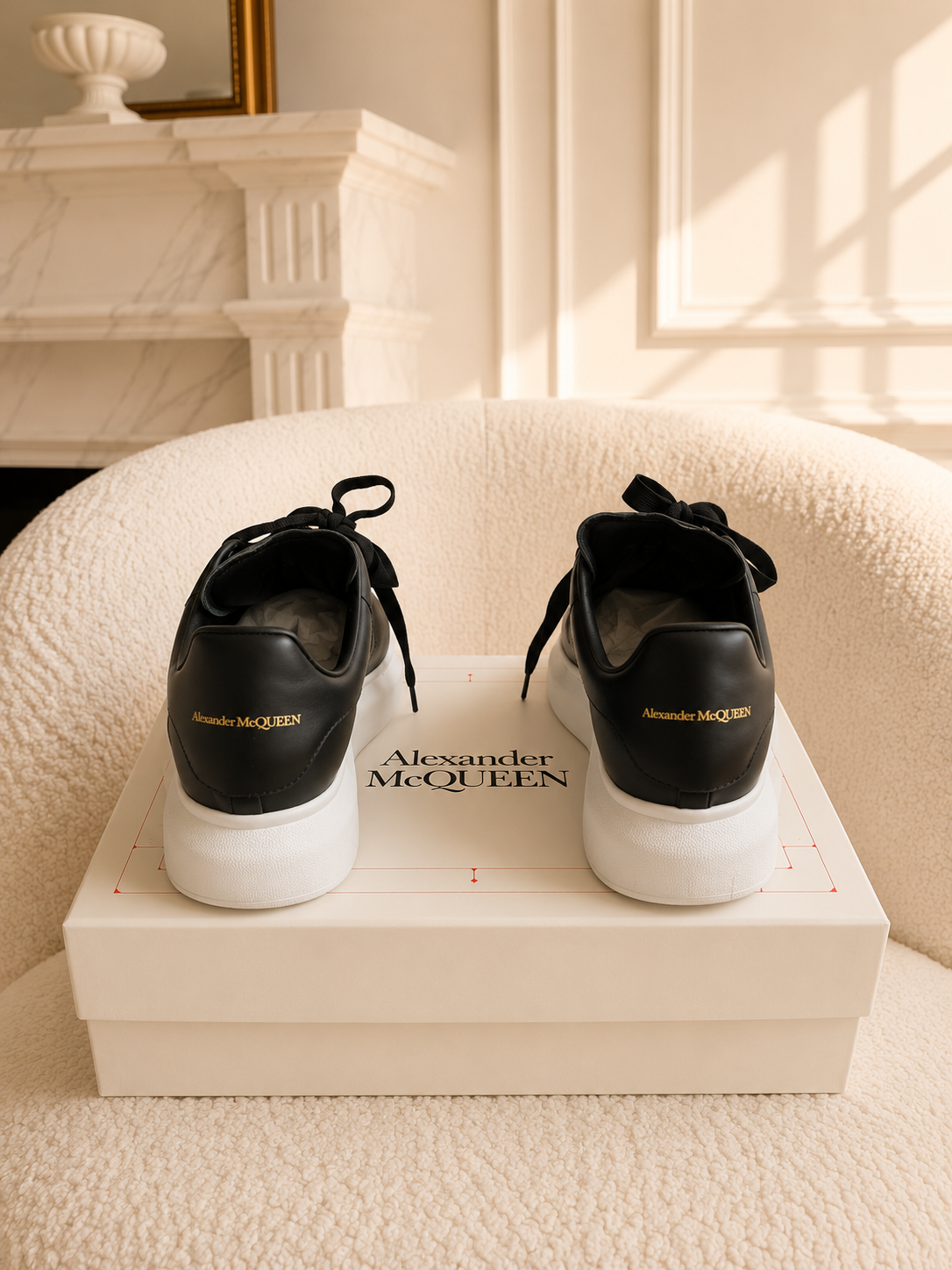 Alexander McQueen czarne sneakers 39 - obrazek 3