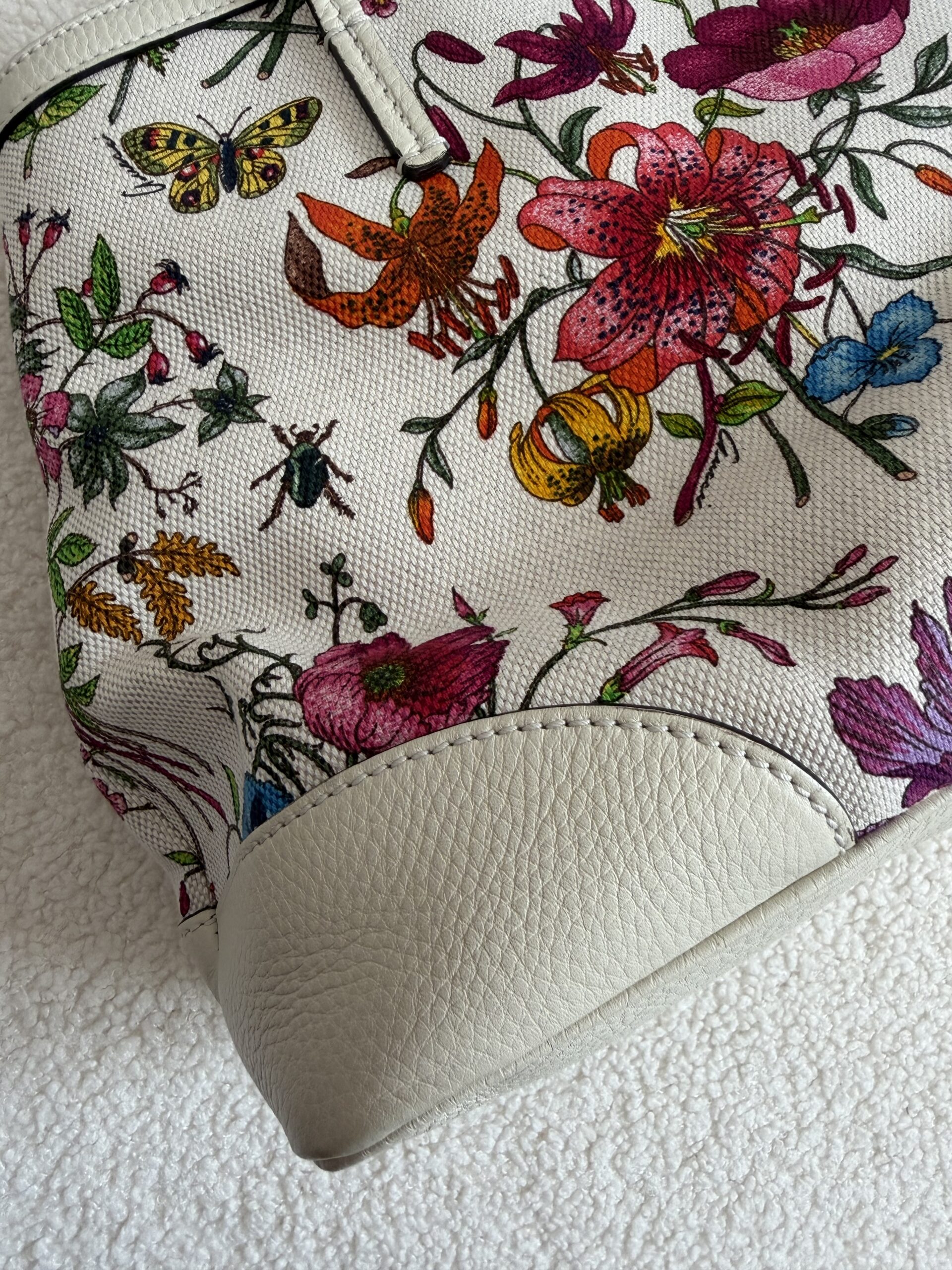 Gucci Botanical Floral tote torebka vintage - obrazek 6