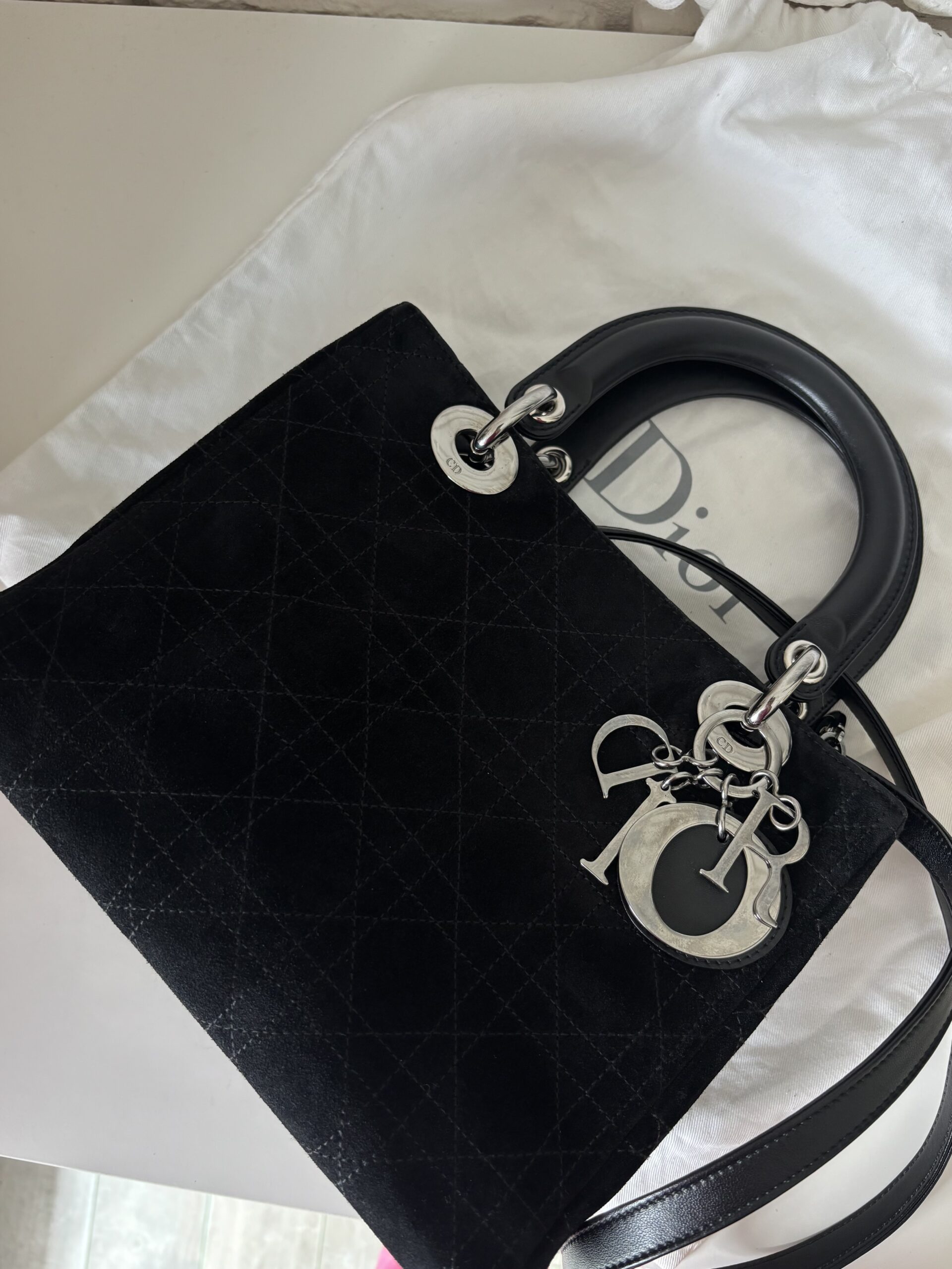 Torebka lady dior medium z paskiem i workiem - obrazek 5