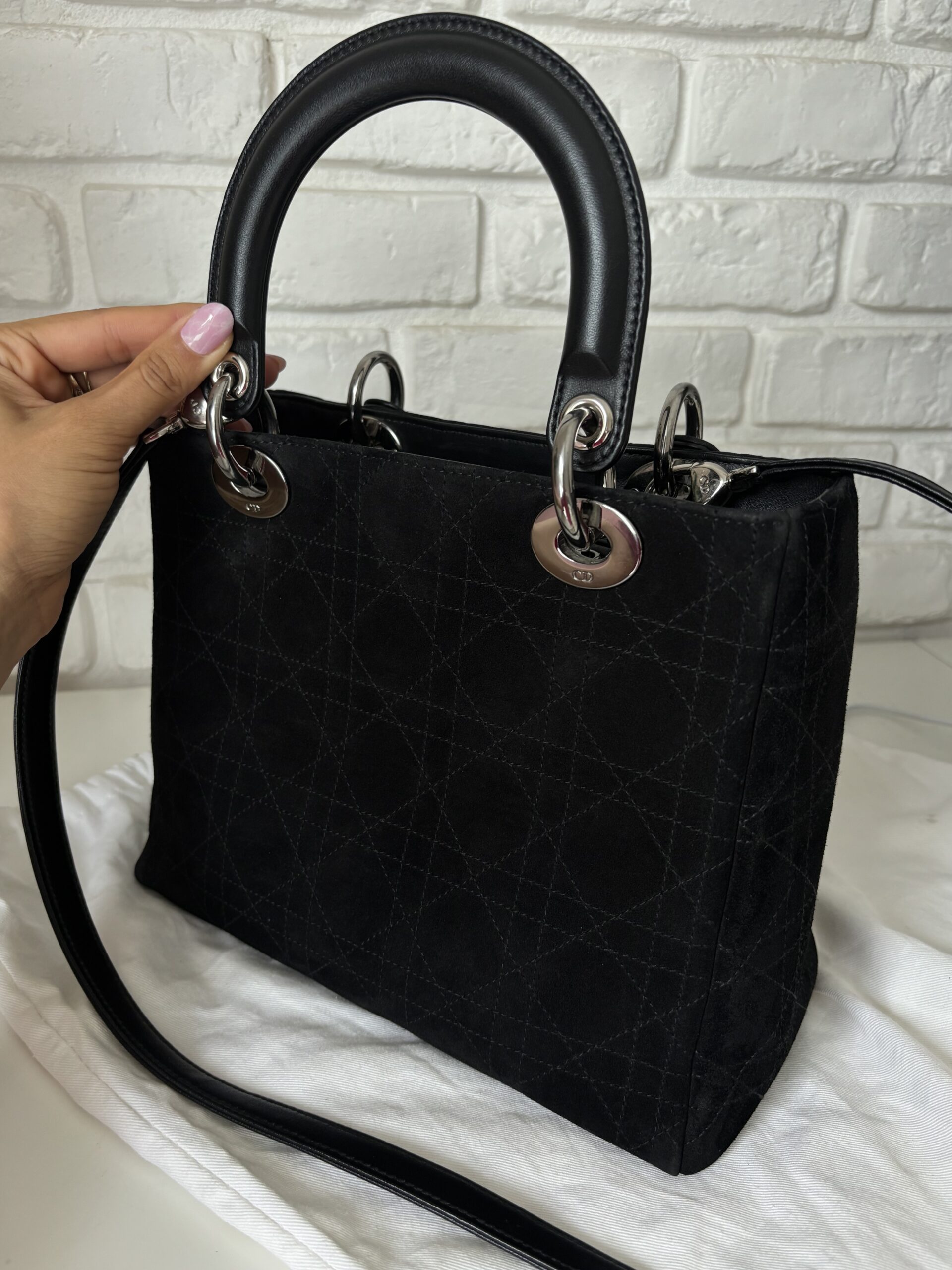 Torebka lady dior medium z paskiem i workiem - obrazek 8