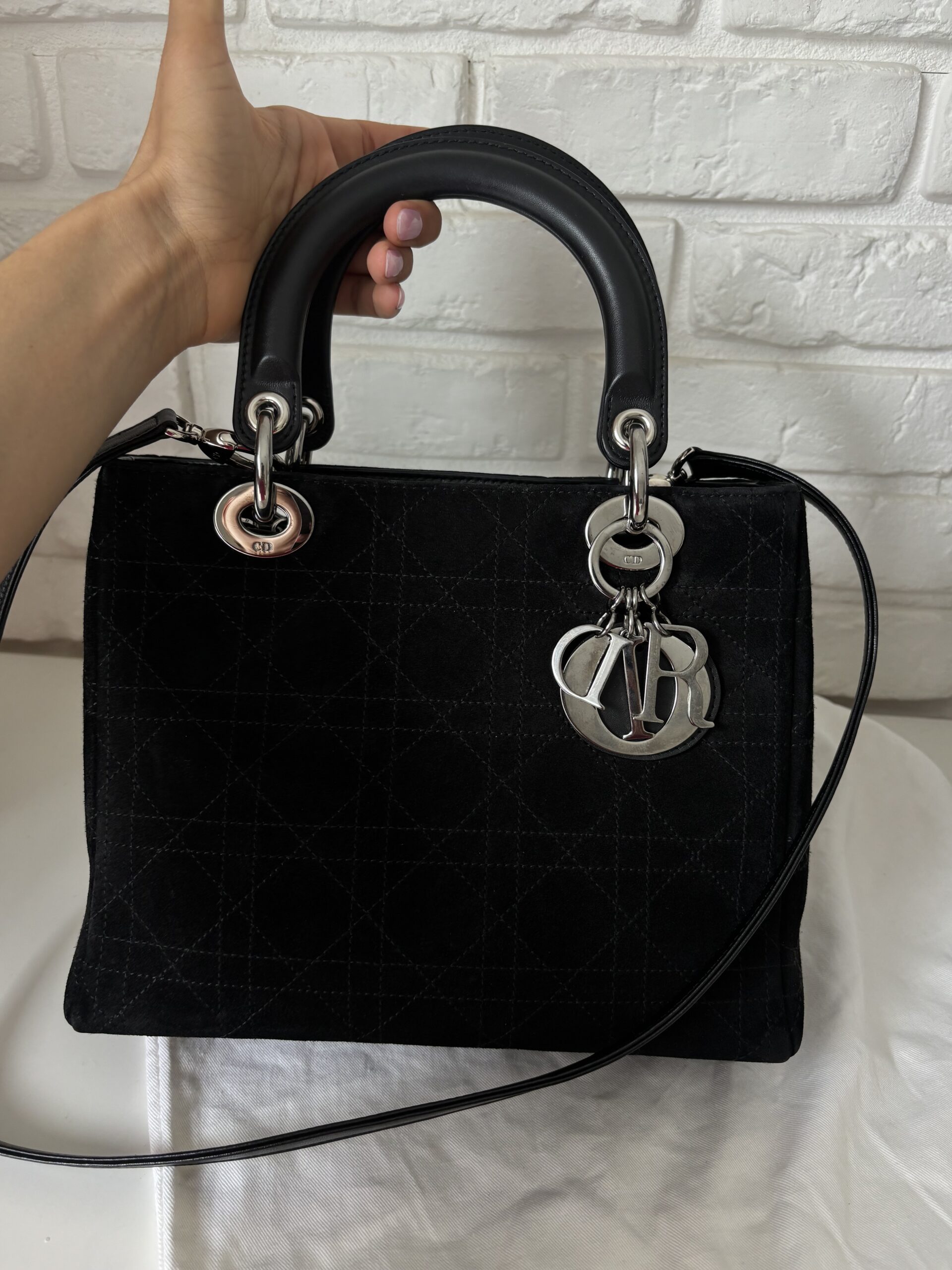Torebka lady dior medium z paskiem i workiem - obrazek 7