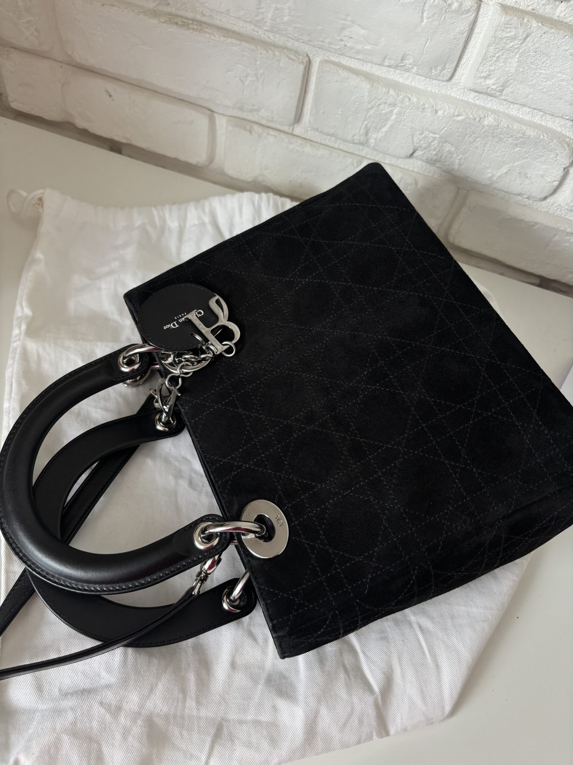 Torebka lady dior medium z paskiem i workiem - obrazek 6