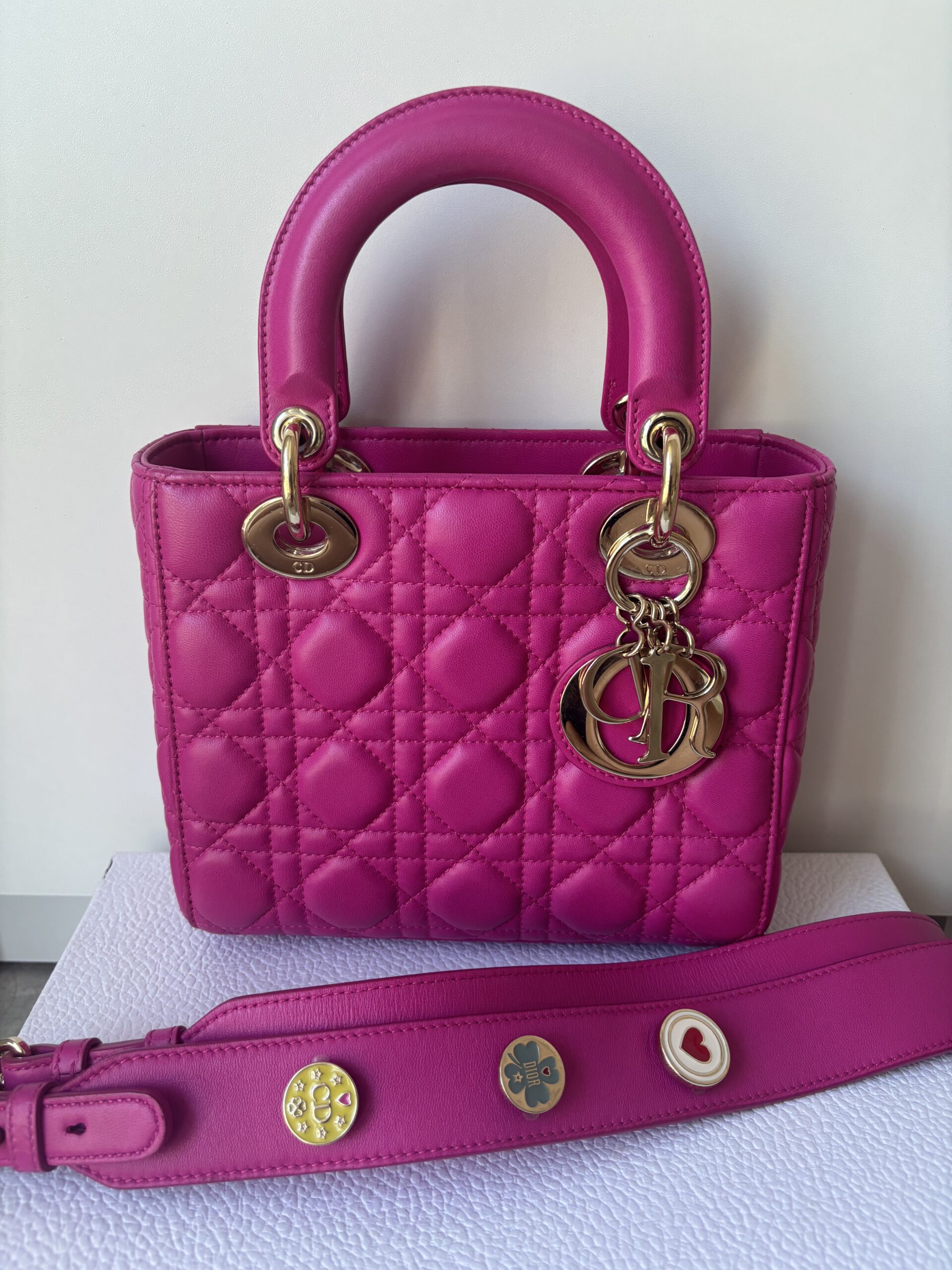 Torebka dior lady dior small szeroki pasek z przypinkami - obrazek 2