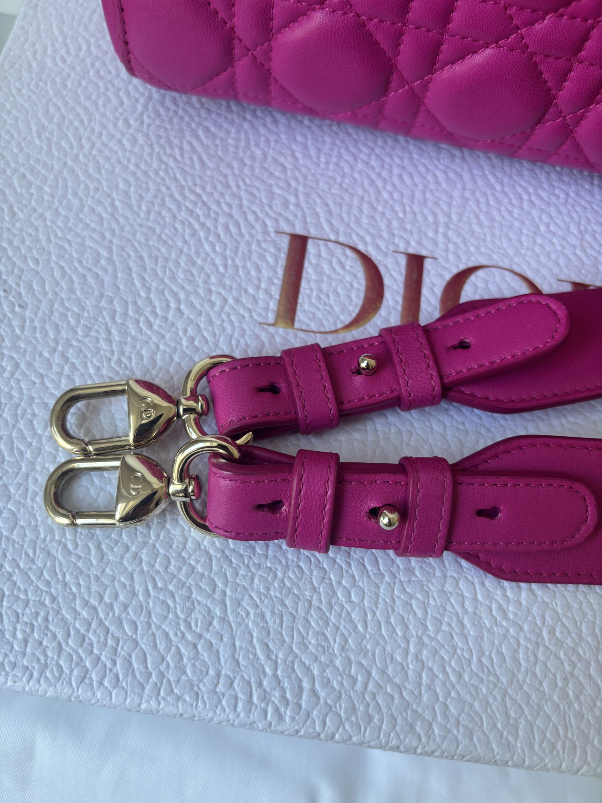 Torebka dior lady dior small szeroki pasek z przypinkami - obrazek 3
