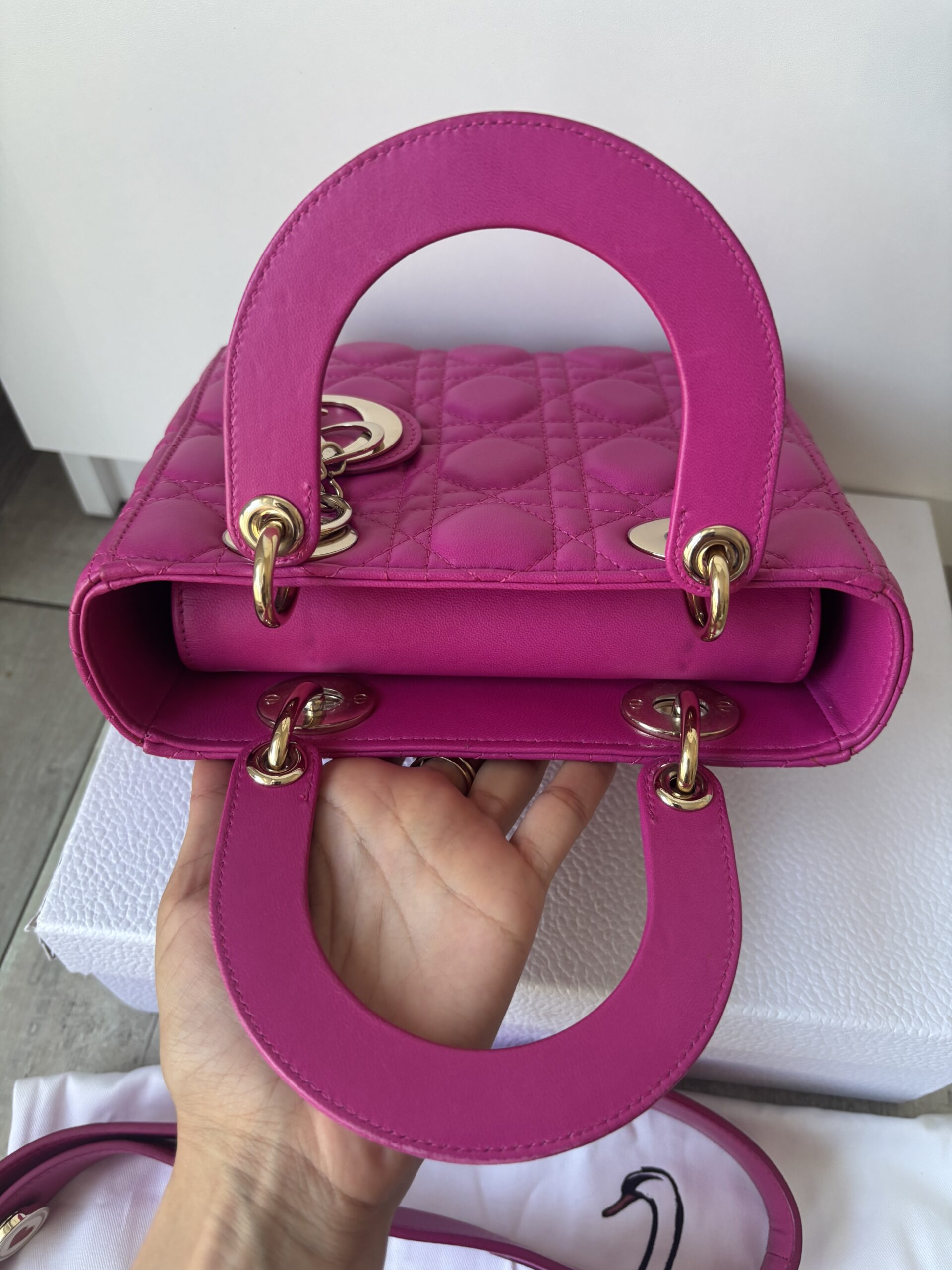 Torebka dior lady dior small szeroki pasek z przypinkami - obrazek 16