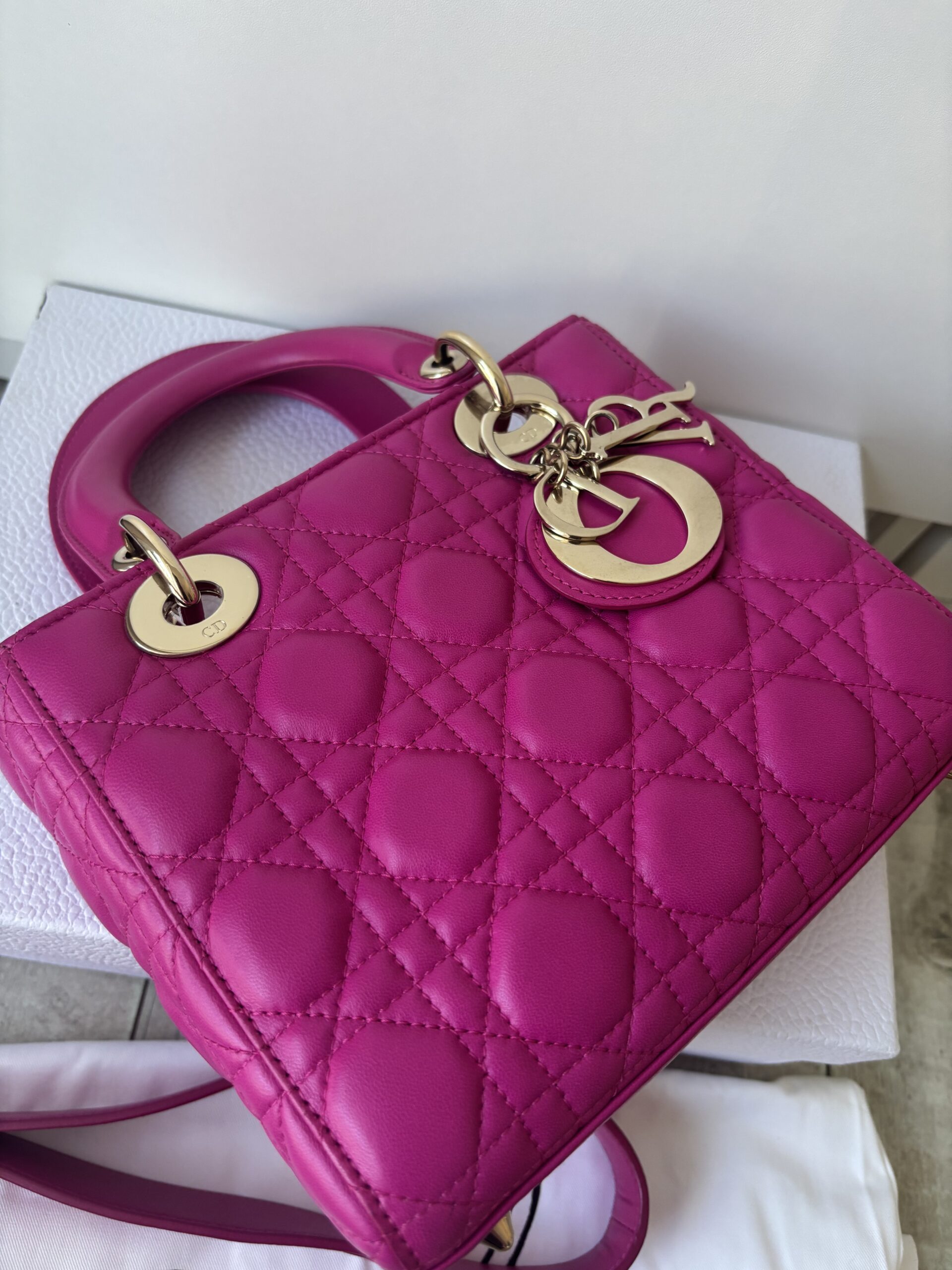 Torebka dior lady dior small szeroki pasek z przypinkami - obrazek 9