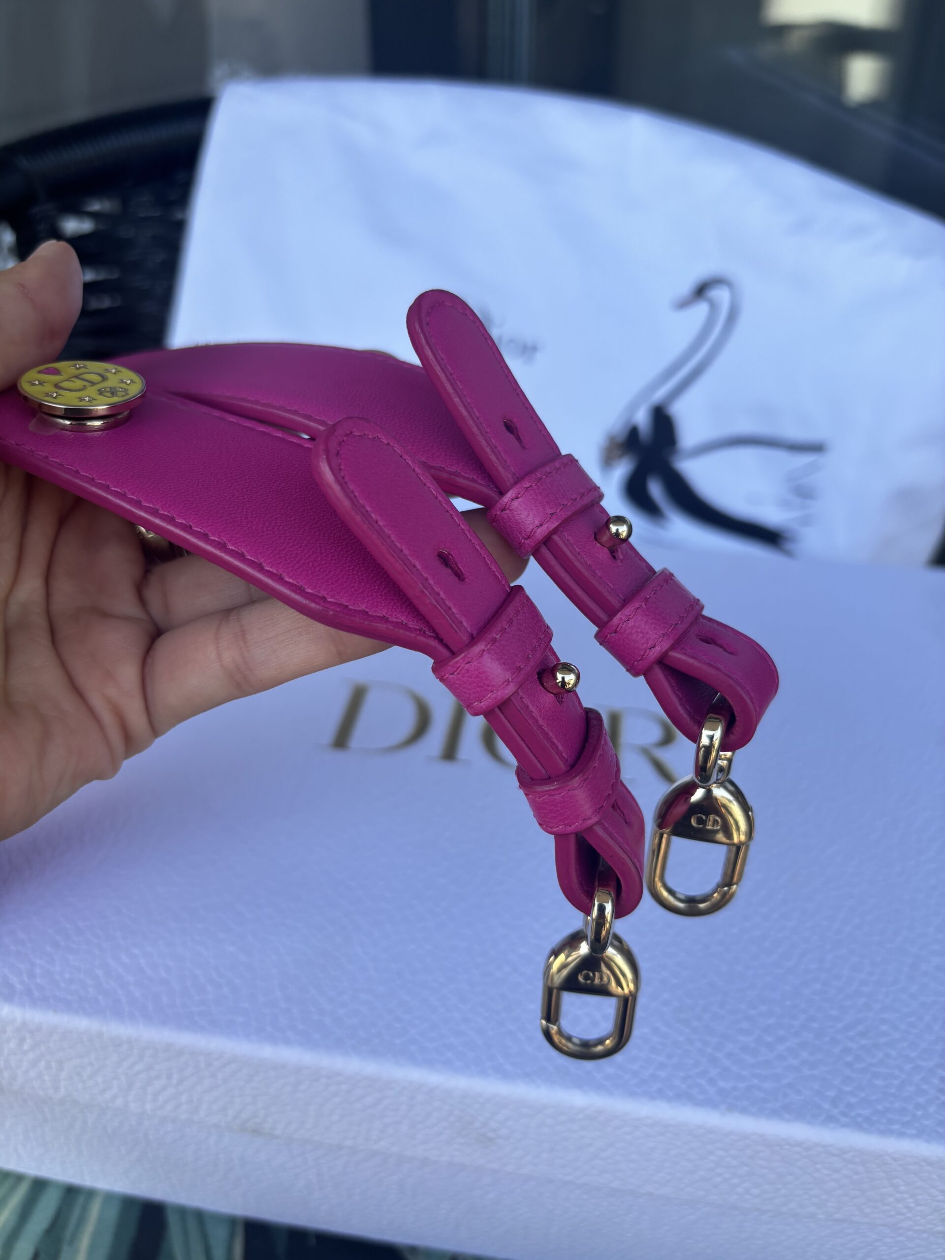 Torebka dior lady dior small szeroki pasek z przypinkami - obrazek 45