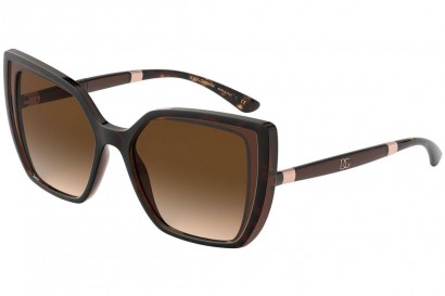 Dolce Gabbana klasyczne okulary brązowe