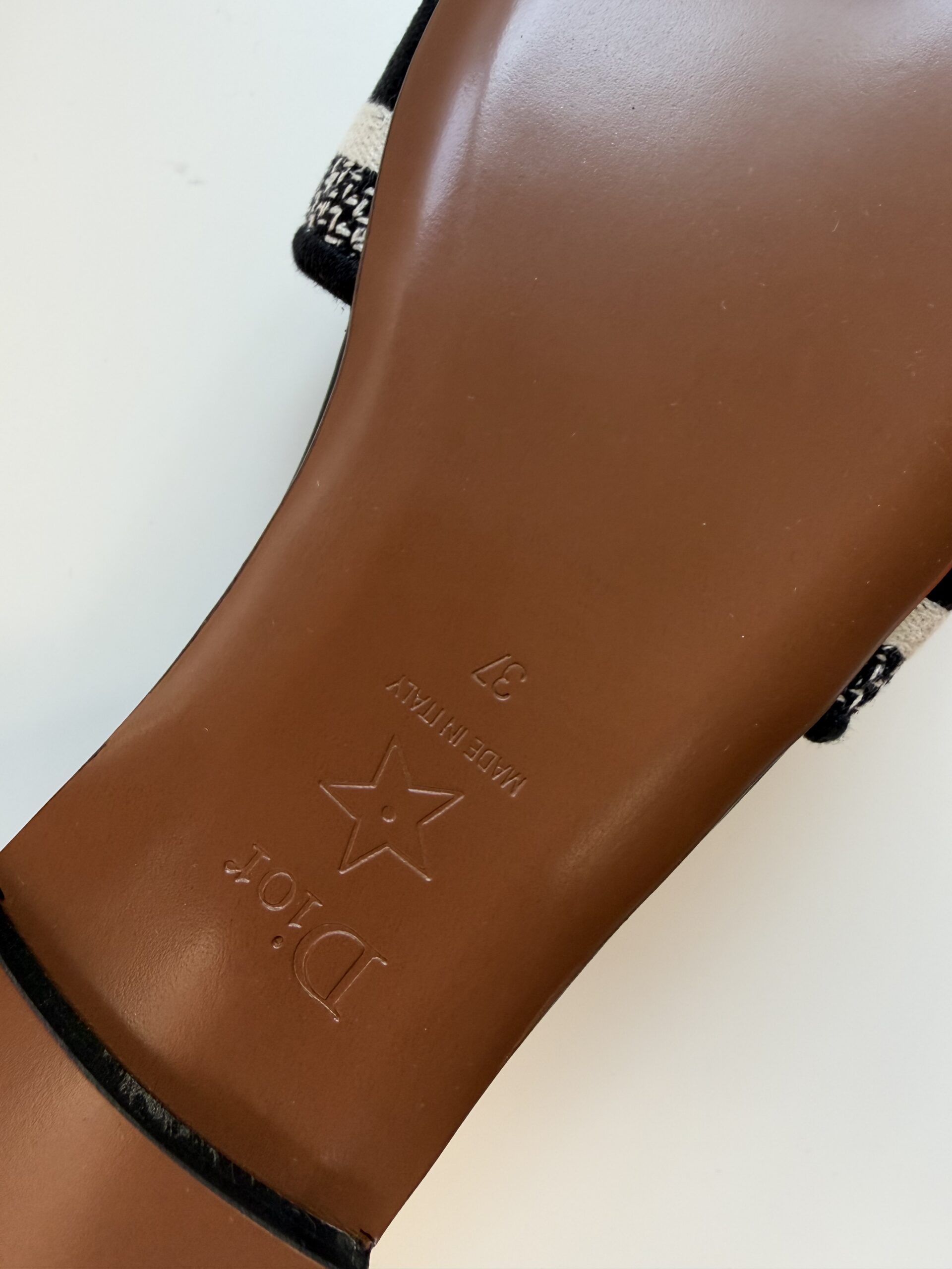Dior klapki Dway Slide Embroidered Black 37 - obrazek 7