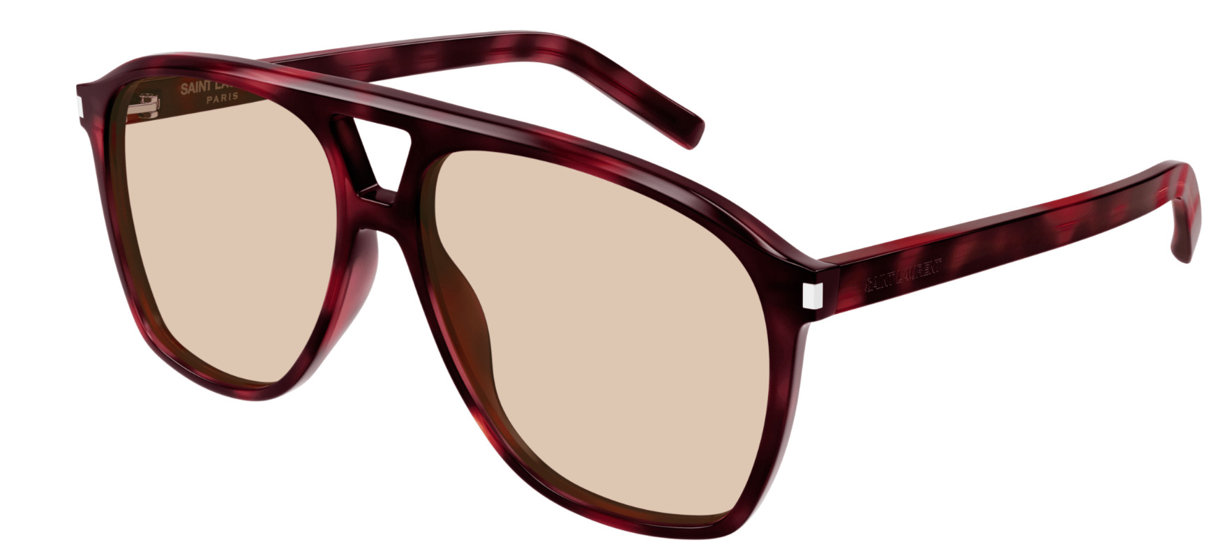 Saint Laurent Aviator brązowe okulary przeciwsłoneczne - obrazek 2