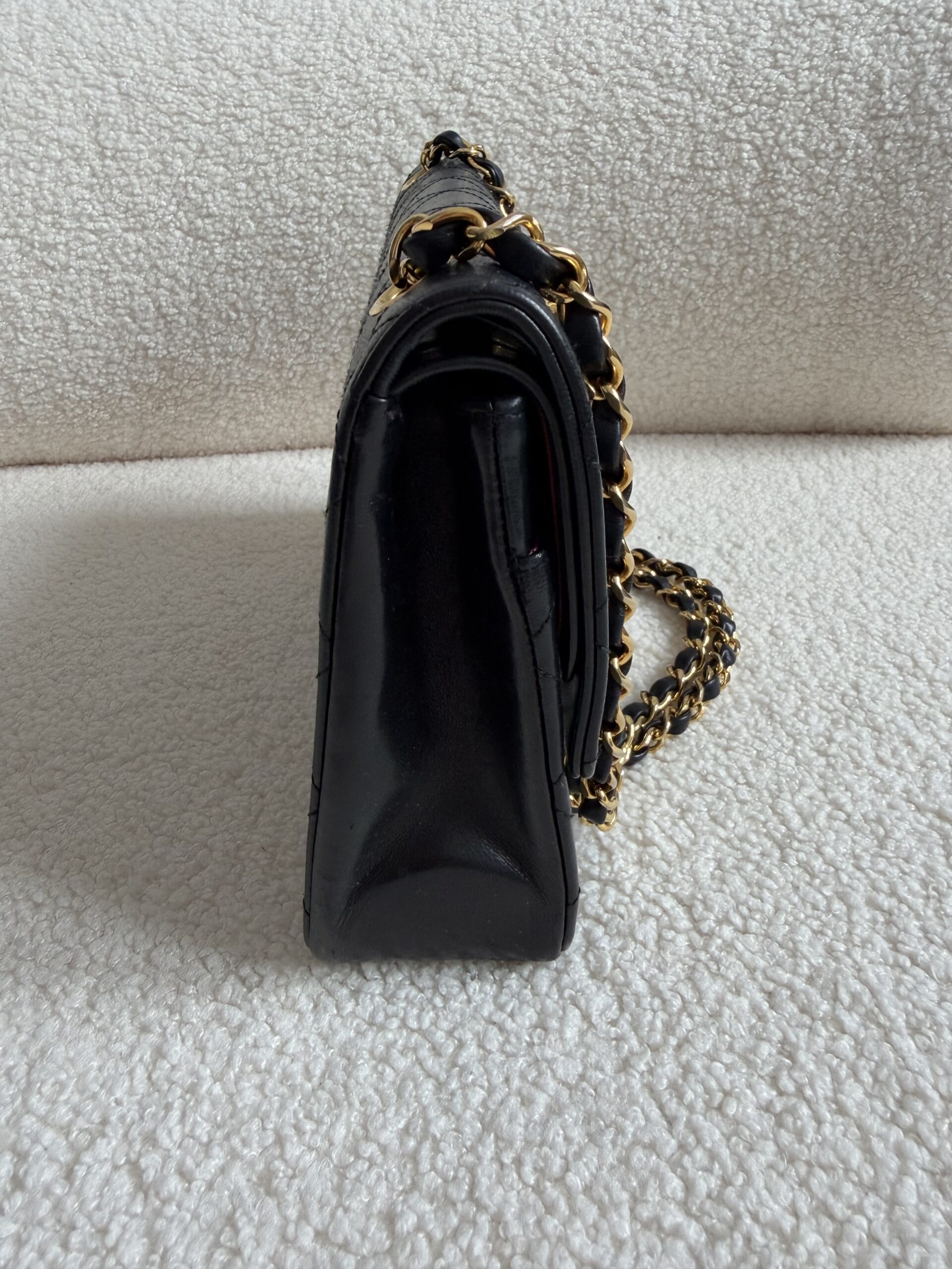Chanel double flap torebka skóra lambskun Vintage lata 90 - obrazek 7
